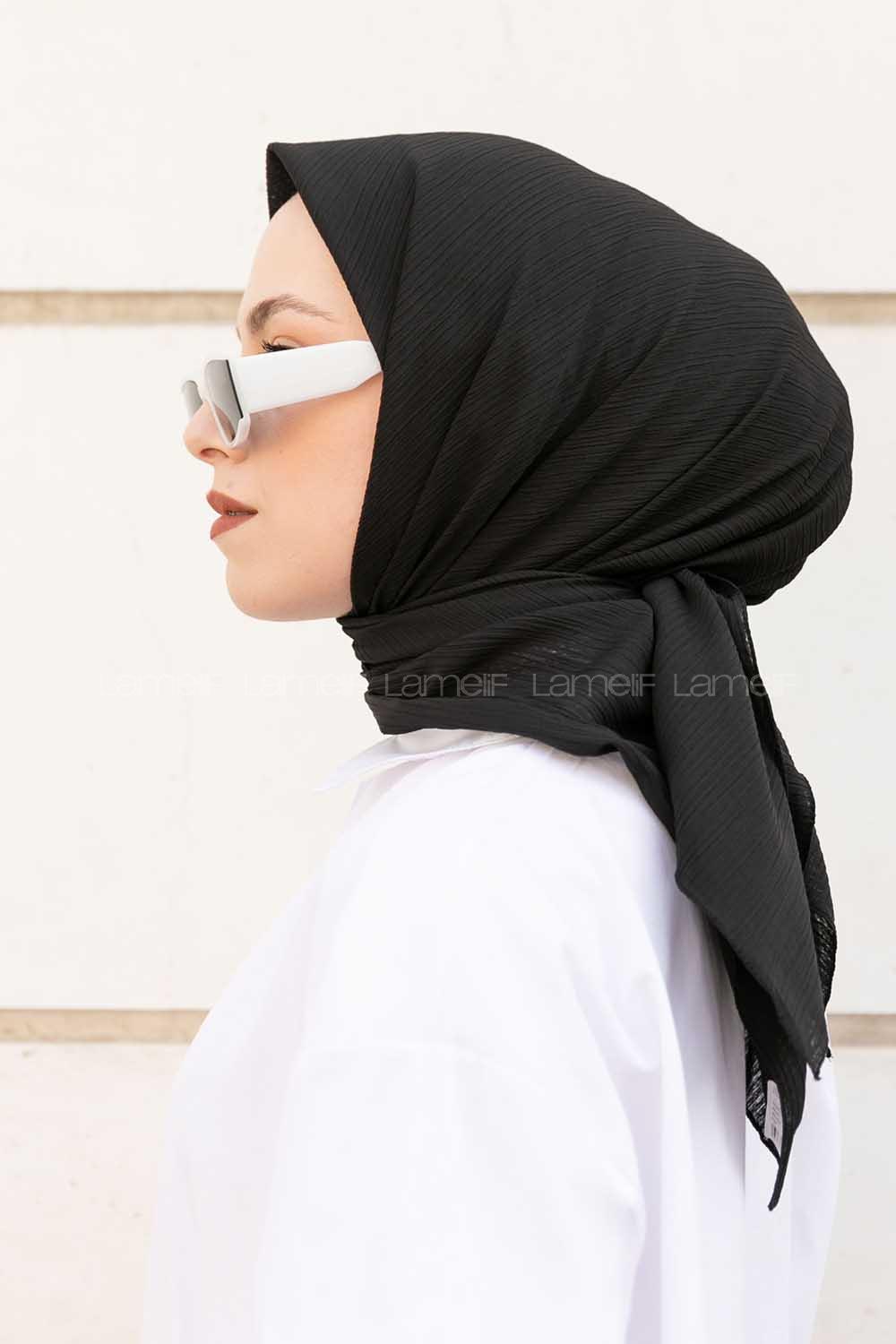 Lamelif Krimkıl Eşarp Siyah