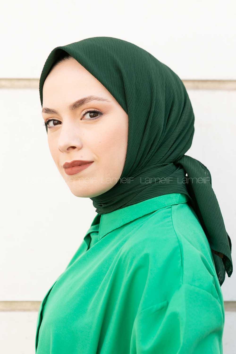 Lamelif Krimkıl Eşarp Zümrüt Yeşili
