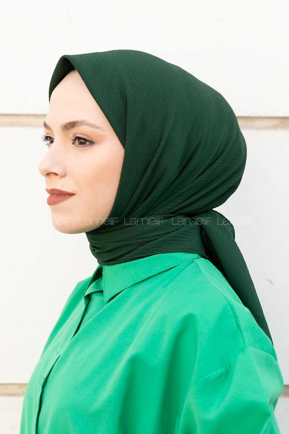 Lamelif Krimkıl Eşarp Zümrüt Yeşili