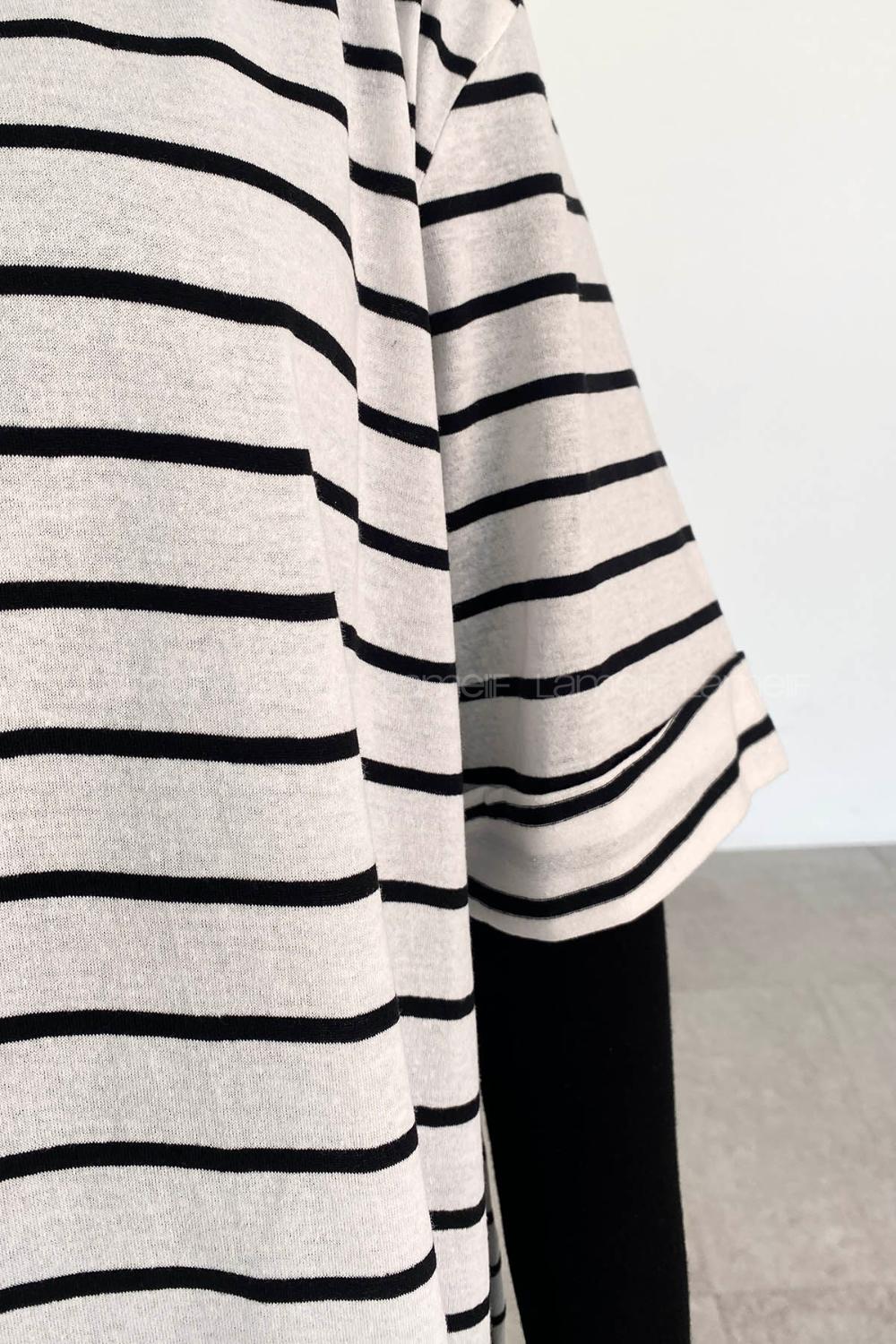 Black-white-1 Crew Neck Half Arm Arm Cotton Printed T-shirt