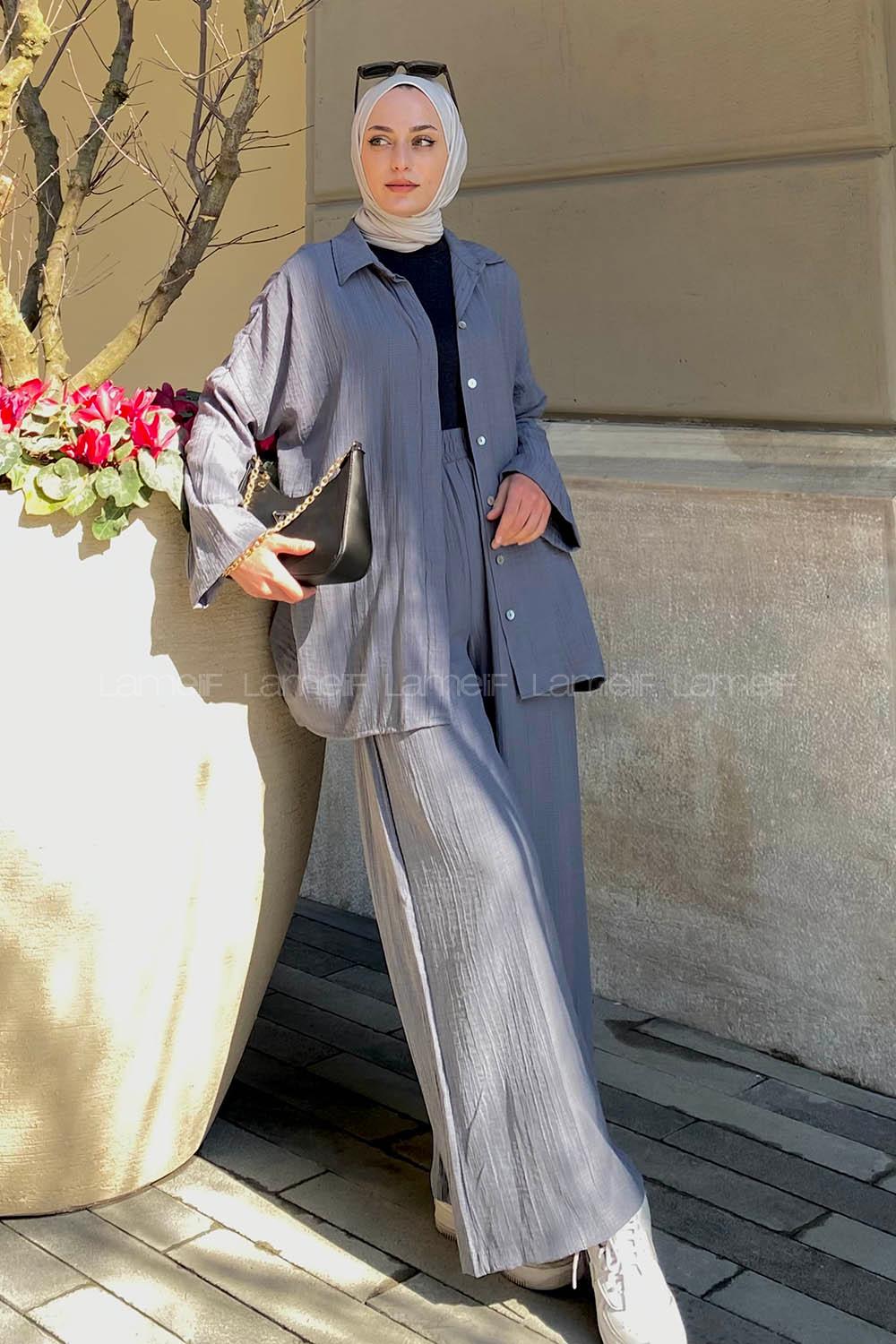 Smoked Shirt Collar Long Arm Without Accessories Cotton Regular Trousers Comfortable Suit