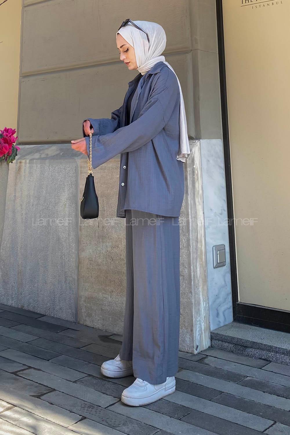 Smoked Shirt Collar Long Arm Without Accessories Cotton Regular Trousers Comfortable Suit