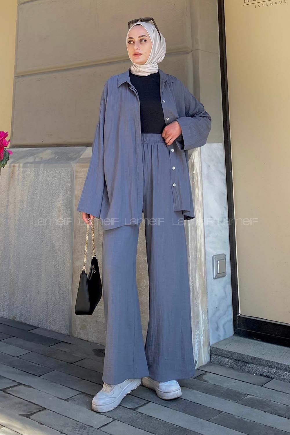 Smoked Shirt Collar Long Arm Without Accessories Cotton Regular Trousers Comfortable Suit