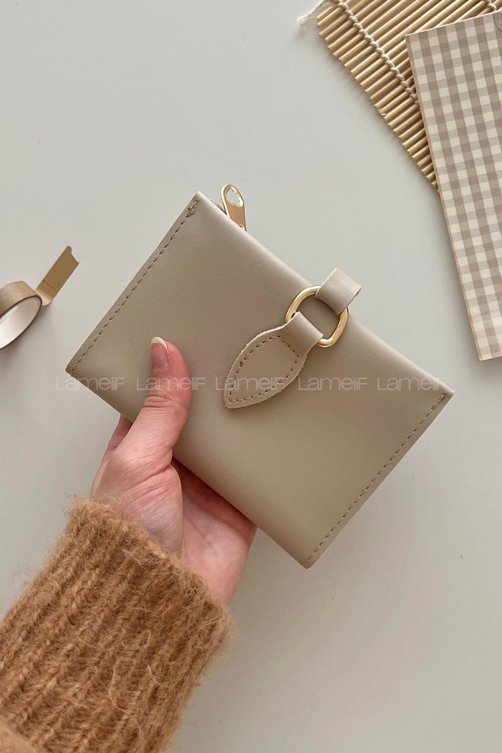 Lamelif David Polo Küçük Boy İçi Kadife Tokalı Çanta Vizonrengi