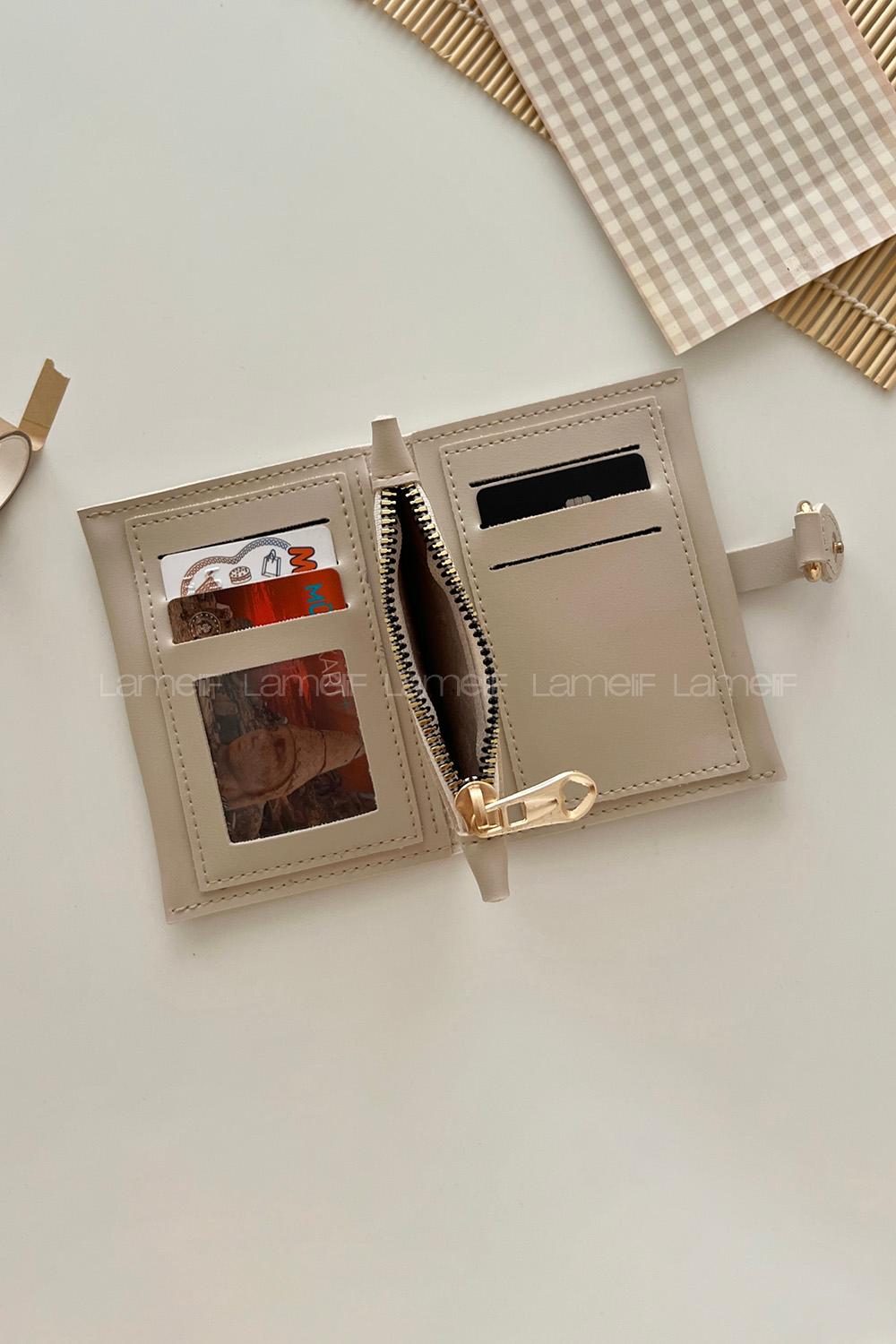 Lamelif David Polo Küçük Boy İçi Kadife Tokalı Çanta Vizonrengi