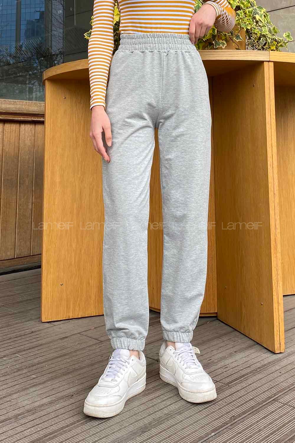 Modalamelif Düz Jogger Eşofman Gri