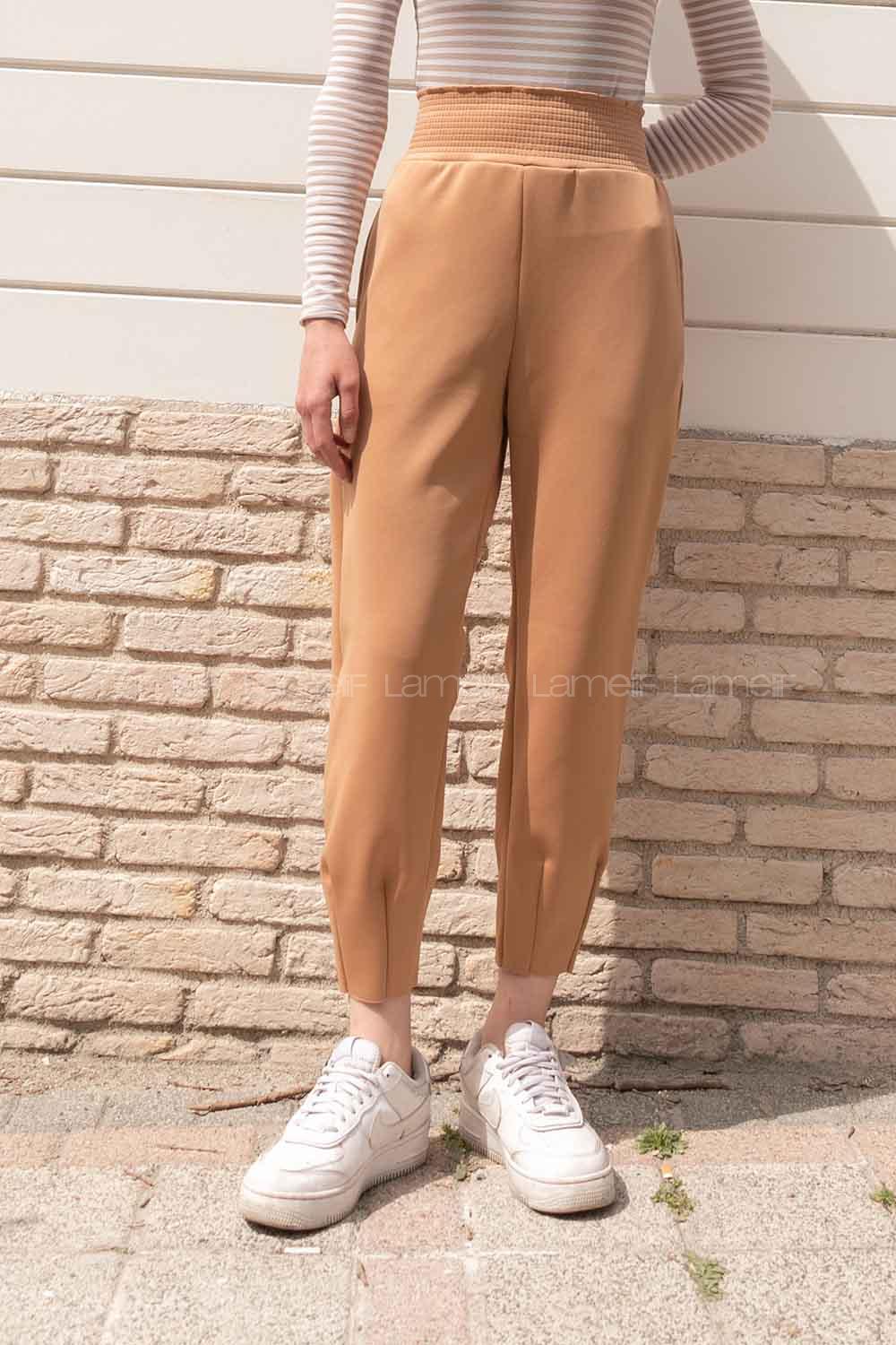 Brown With Milk Cotton High Waist Comfortable Pants