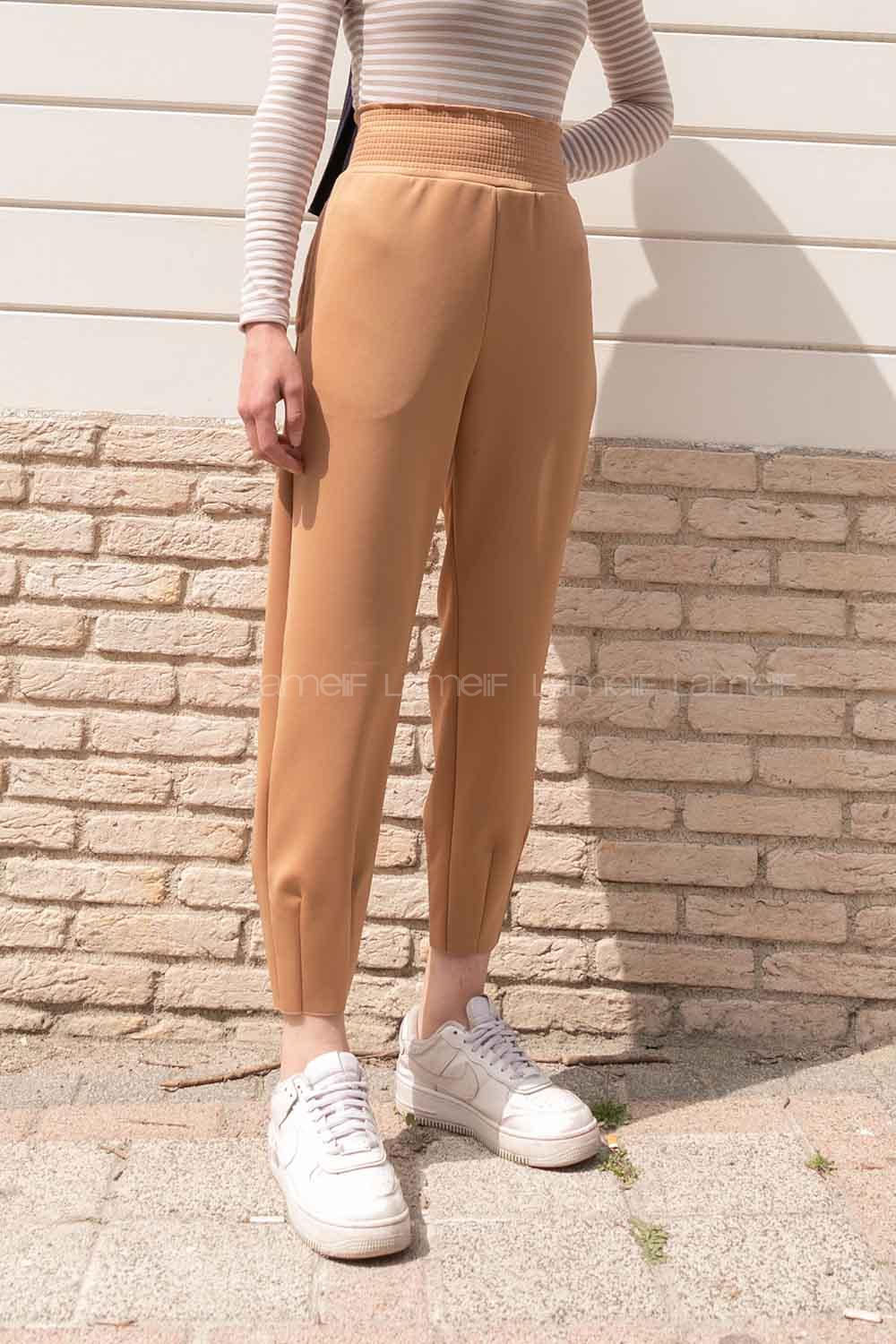 Brown With Milk Cotton High Waist Comfortable Pants