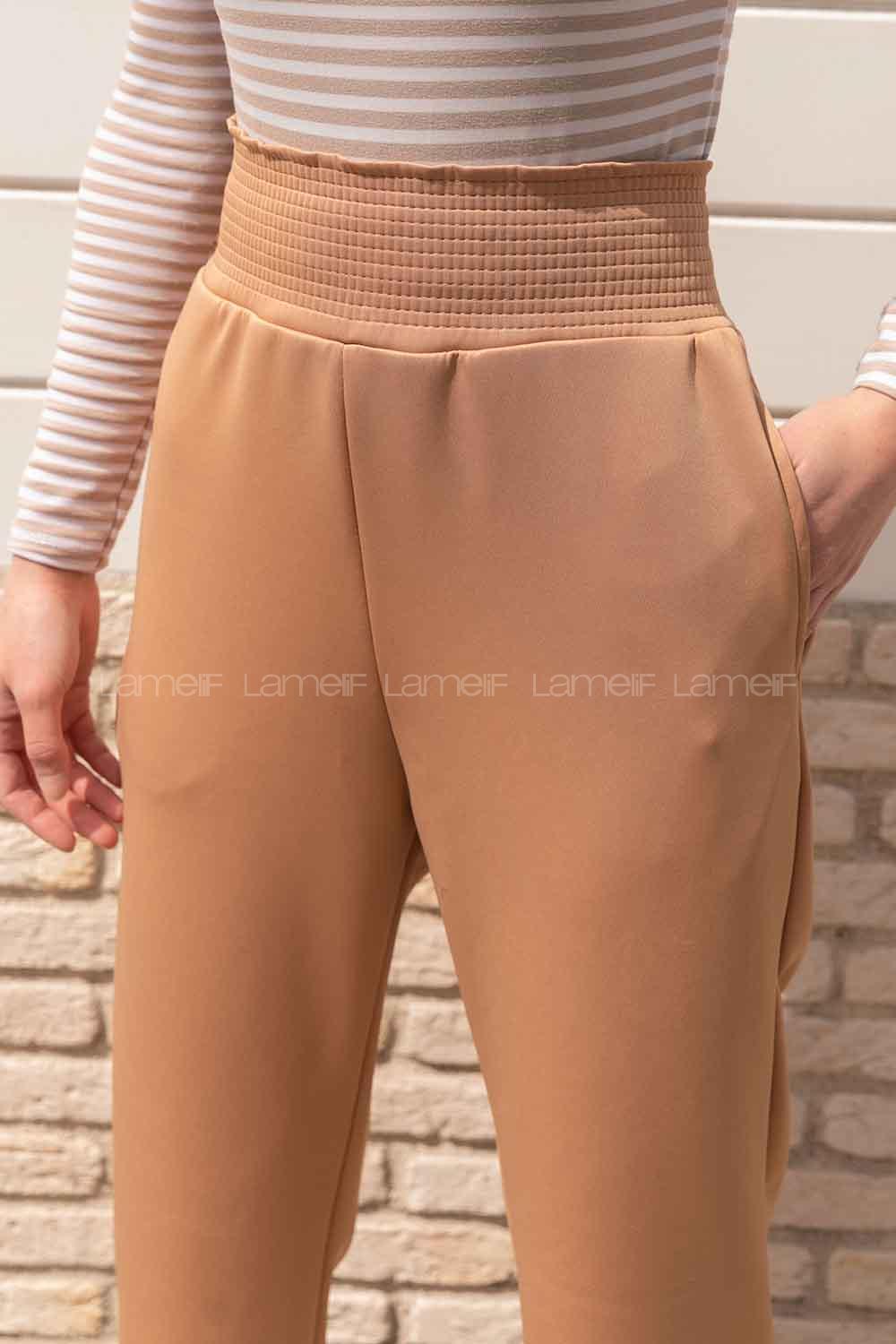 Brown With Milk Cotton High Waist Comfortable Pants