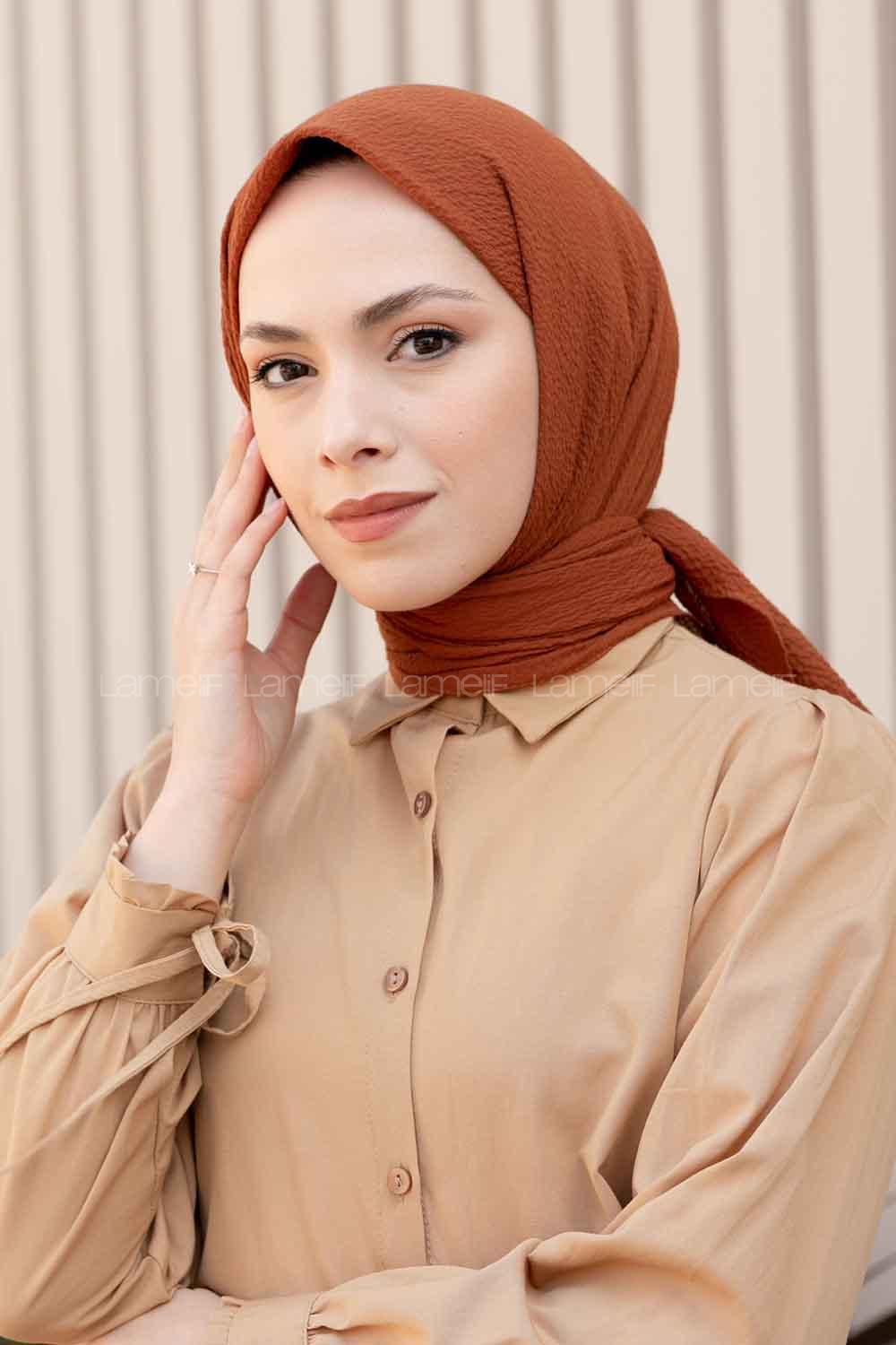 Lamelif Mio Caz Eşarp Tarçın