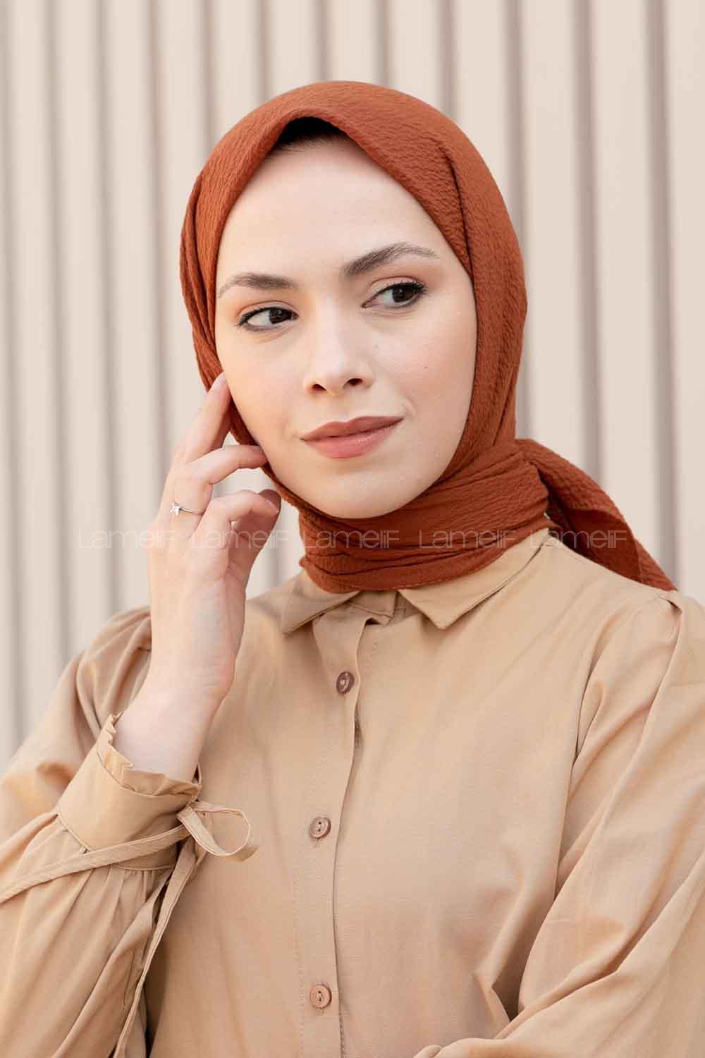 Lamelif Mio Caz Eşarp Tarçın