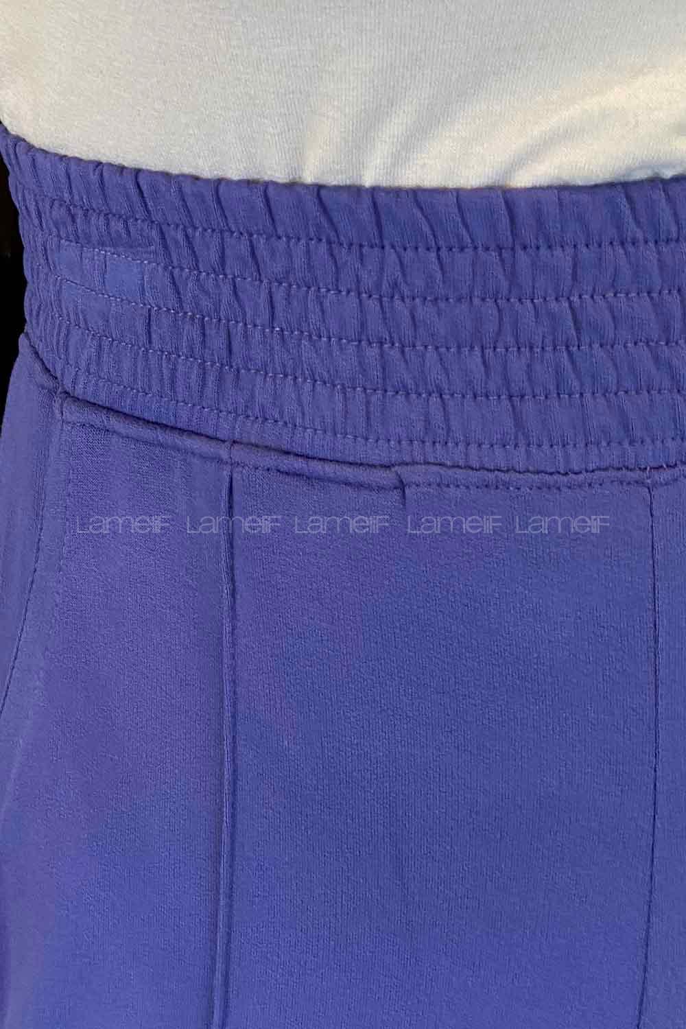 Purble Regular Trousers Elastic Waist Regular Cut Bottom Tracksuit