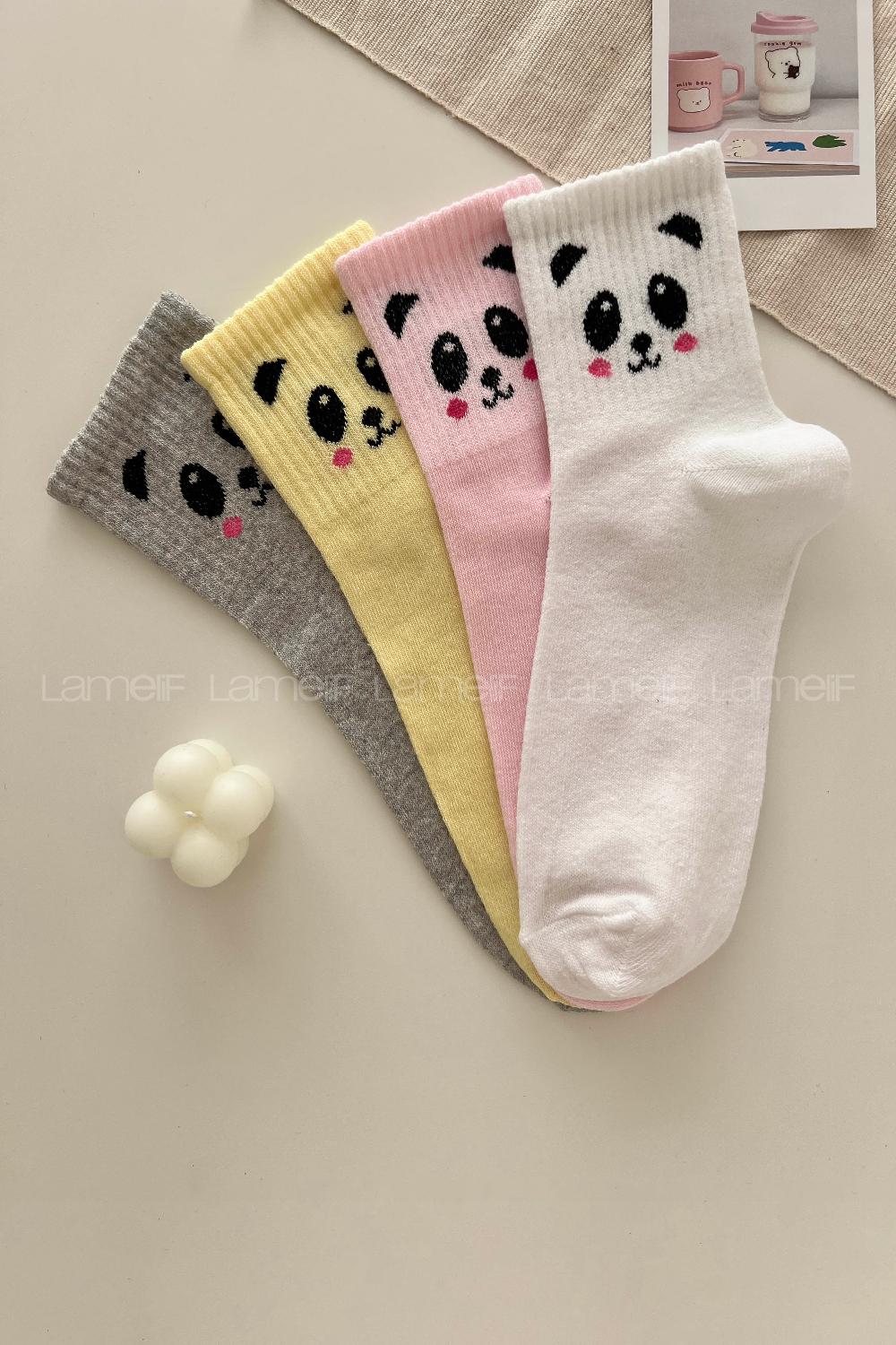 Lamelif  4lü Panda Çorap