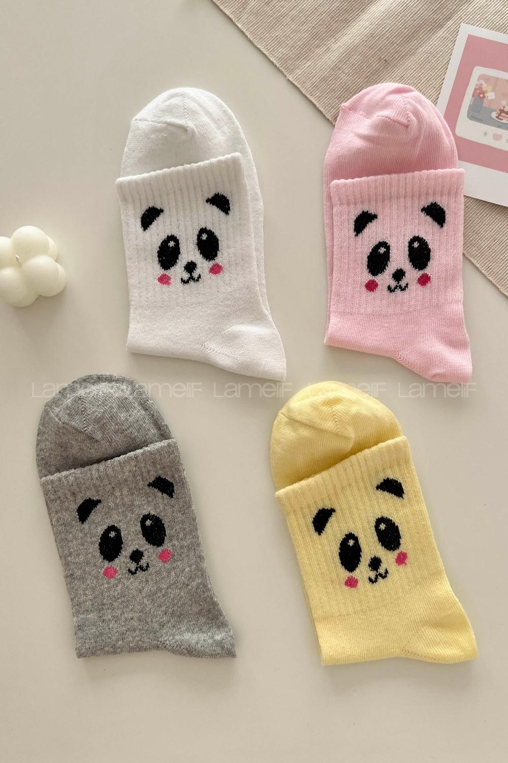 Lamelif  4lü Panda Çorap