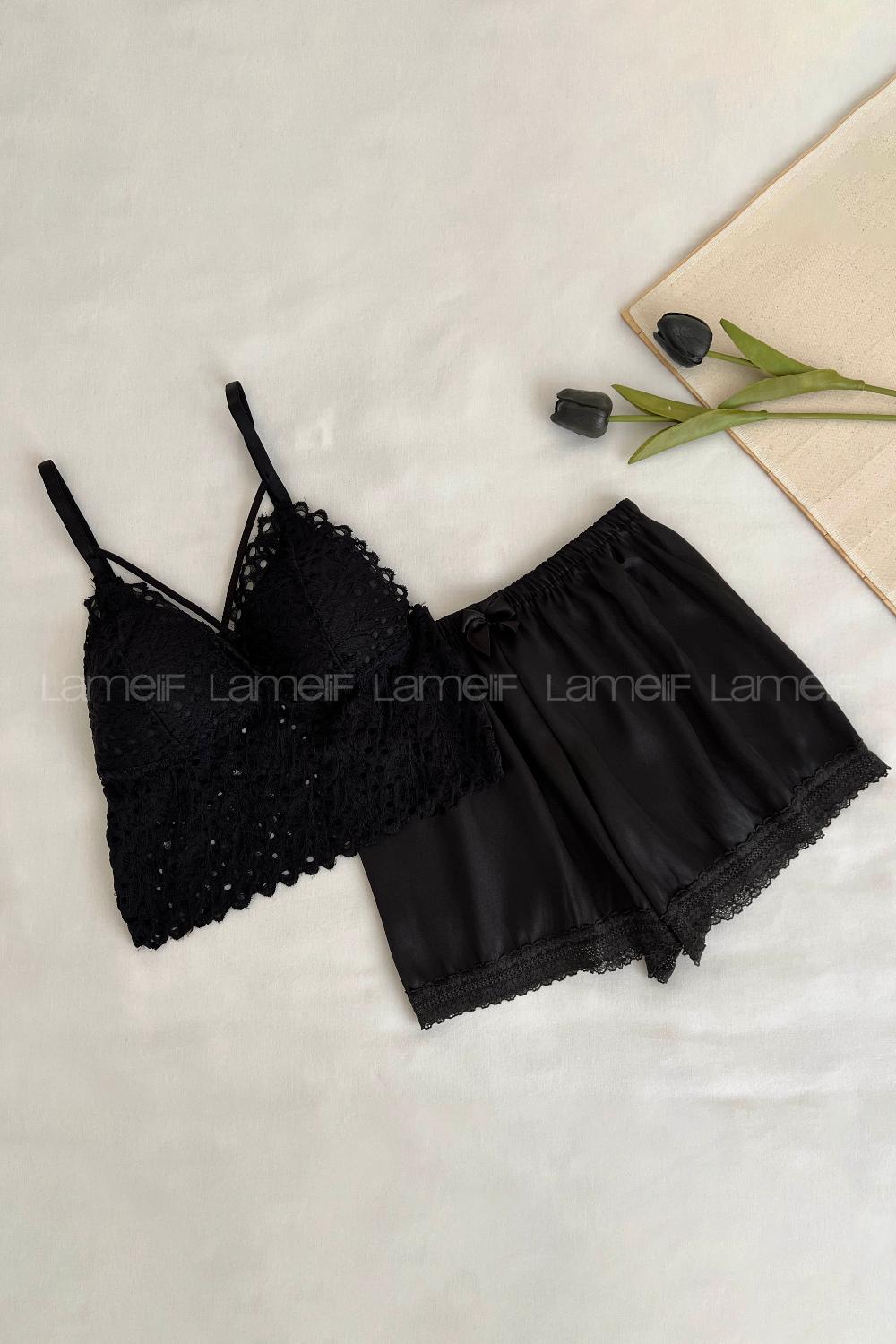Lamelif Dantelli Bralet Takım Desteksiz