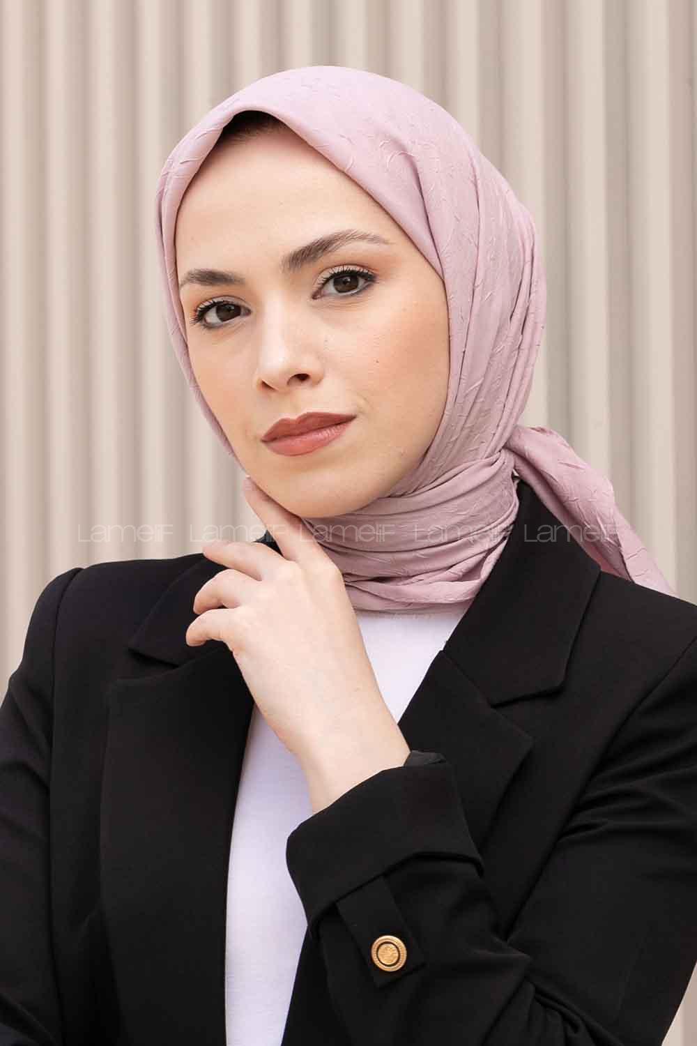 Lamelif Bambu Eşarp Açık Pudra