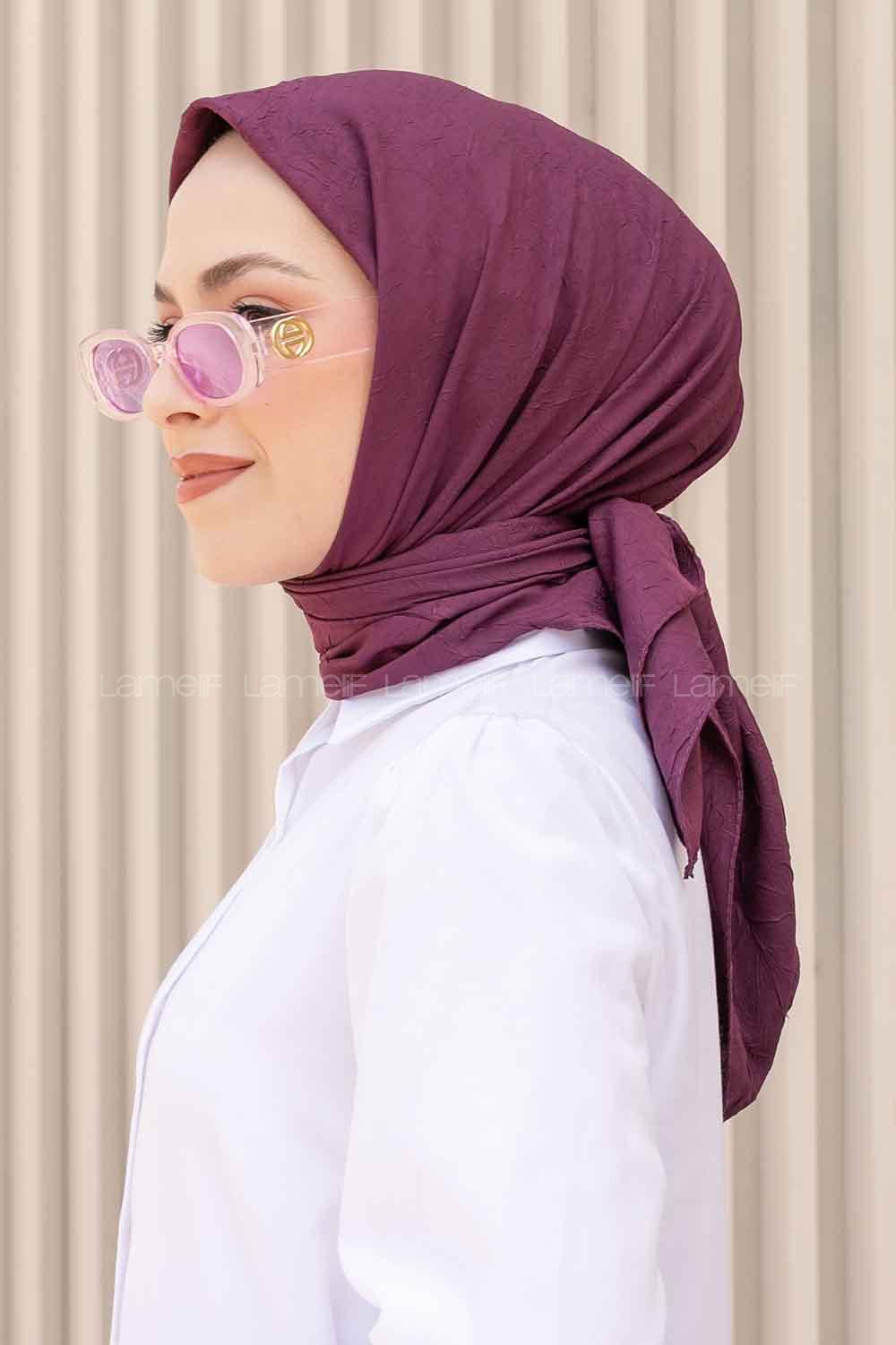 Lamelif Bambu Eşarp Mürdüm