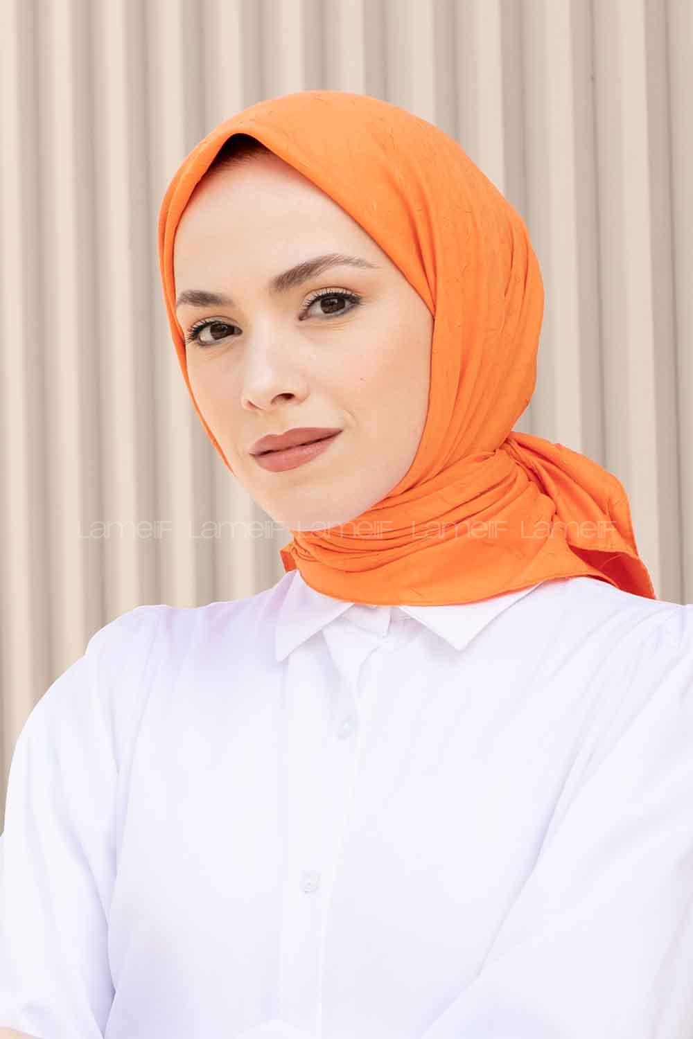 Lamelif Bambu Eşarp Turuncu