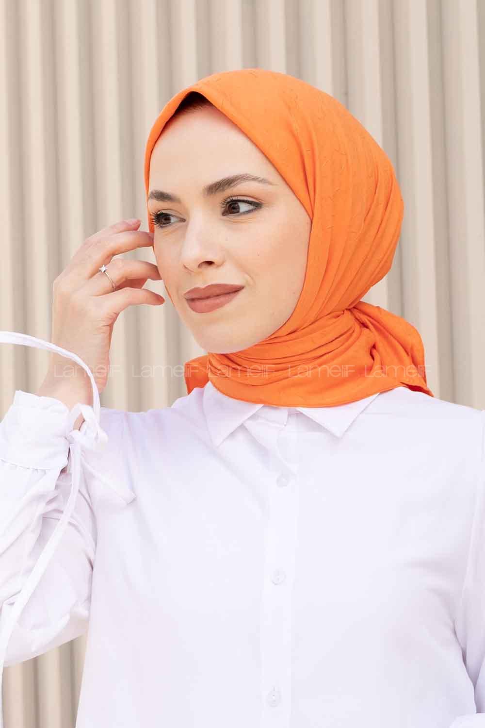 Lamelif Bambu Eşarp Turuncu