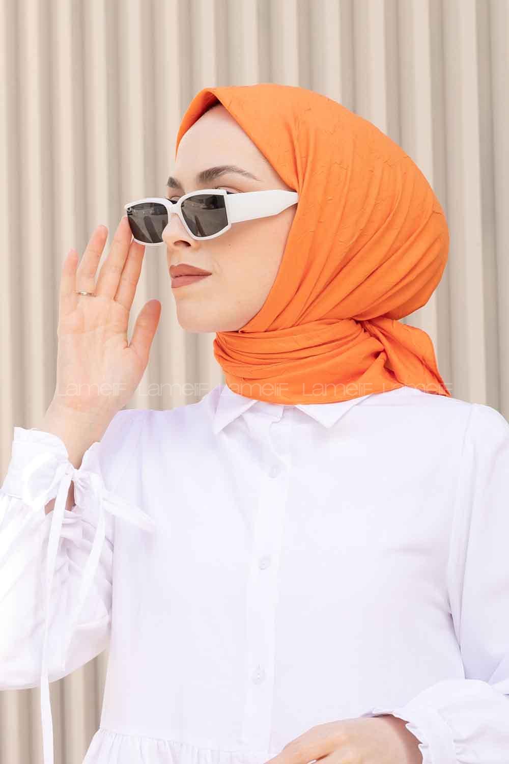 Lamelif Bambu Eşarp Turuncu