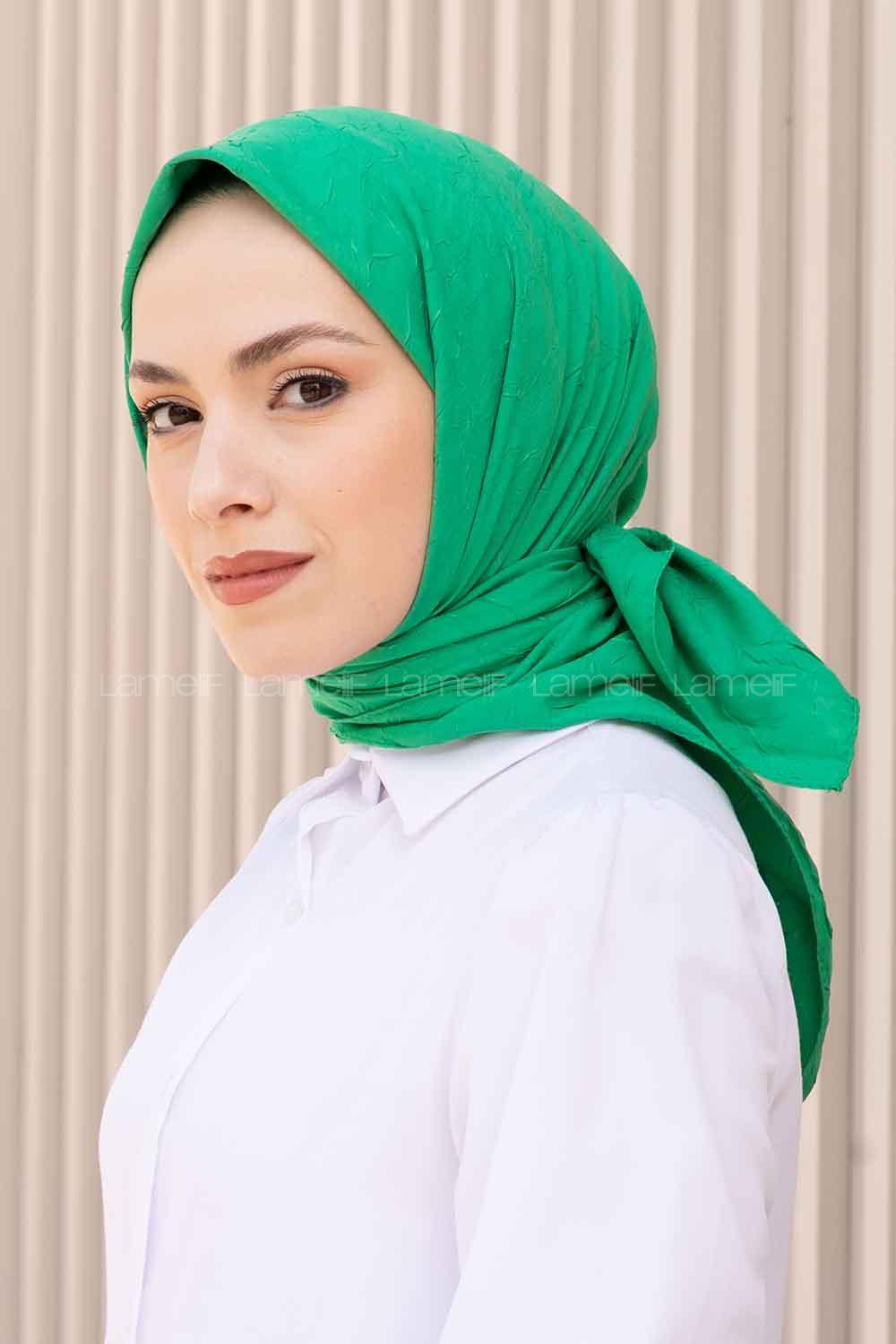 Lamelif Bambu Eşarp Yeşil