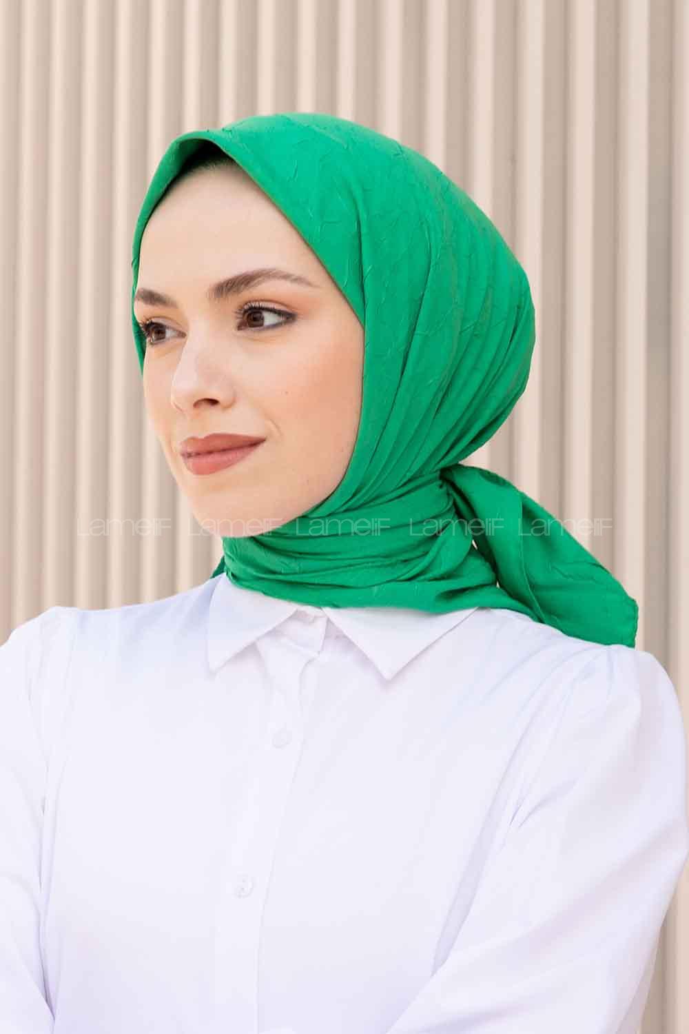 Lamelif Bambu Eşarp Yeşil