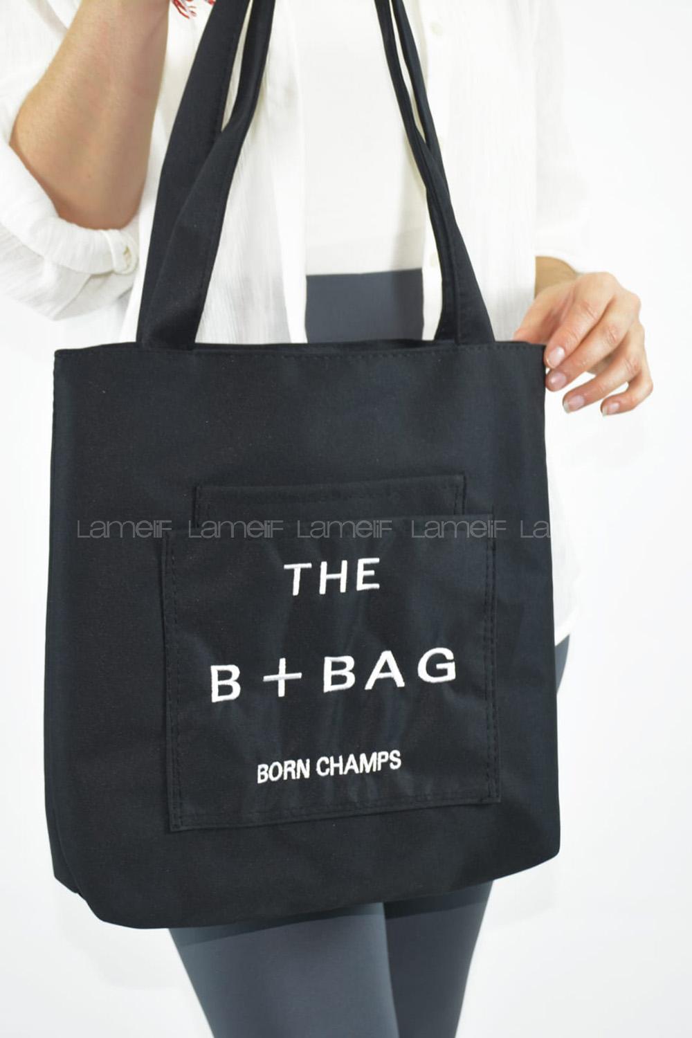 Black Without Accessories Rope Hand Bag Bag