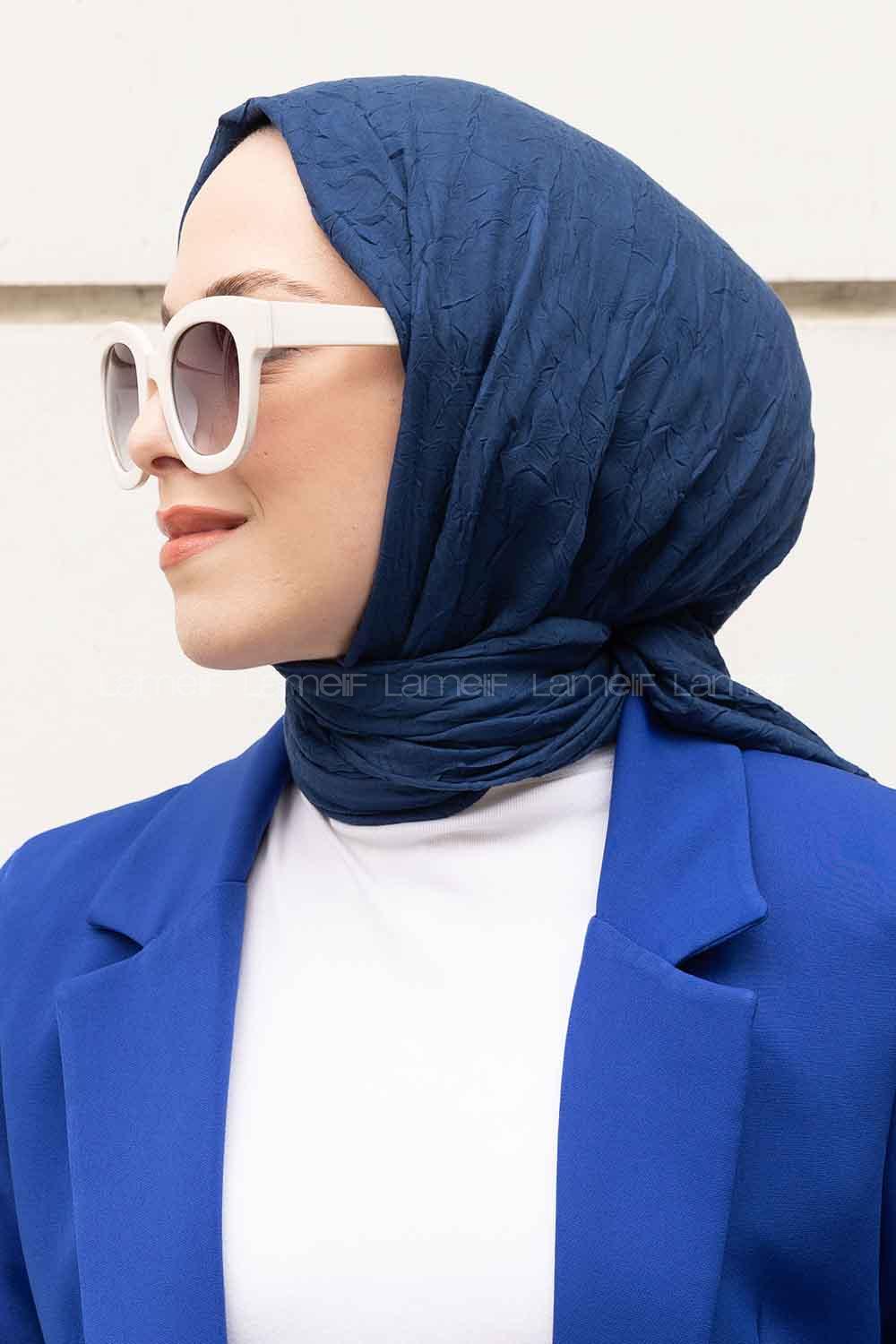 Lamelif Bambu Şal Koyu İndigo