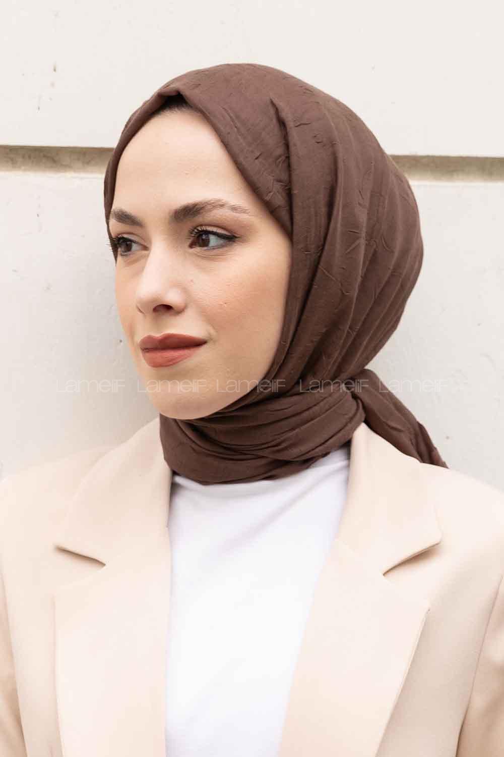 Lamelif Bambu Şal Kahve Çekirdeği