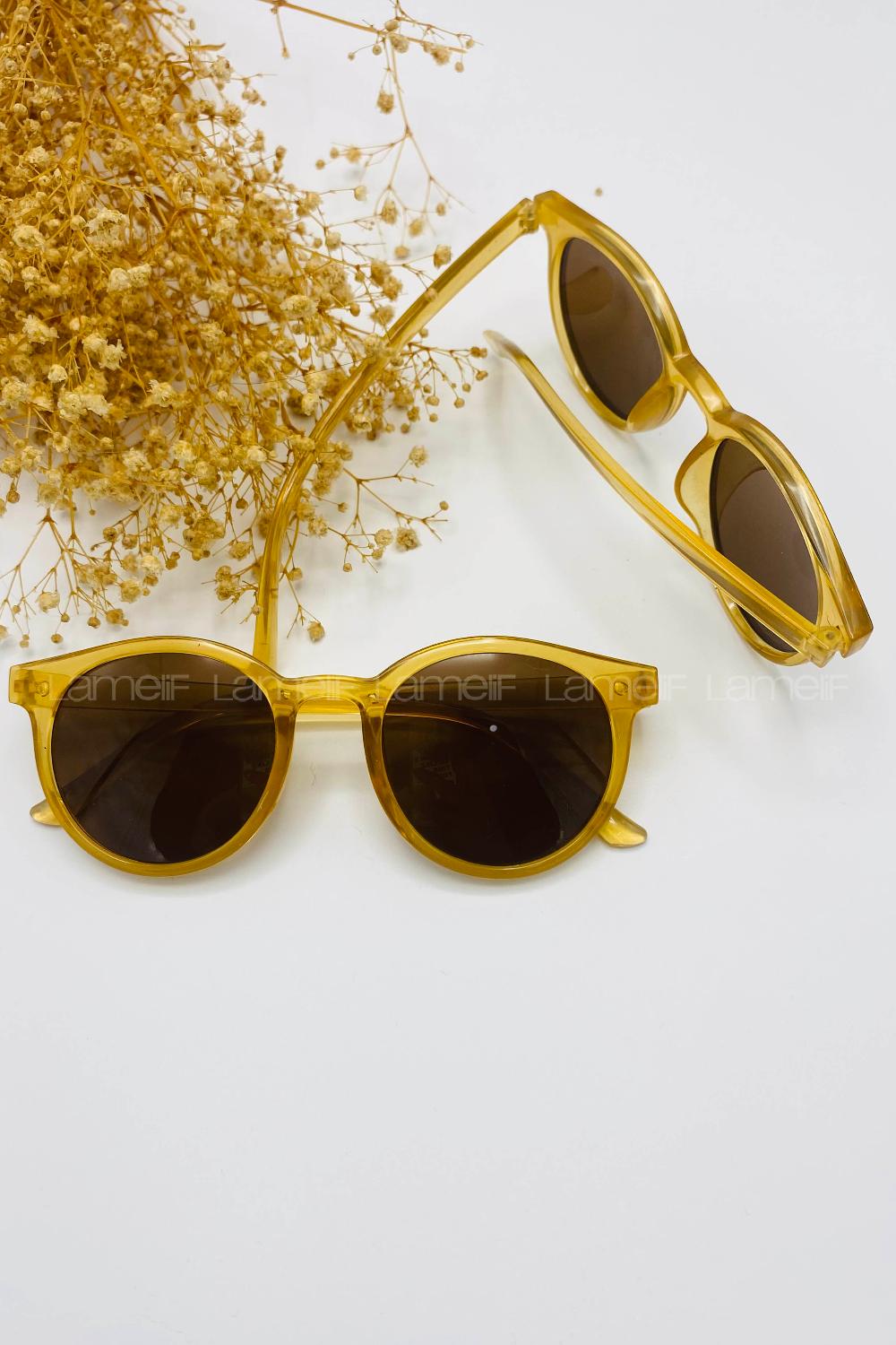 Lamelif Ayris -Bal Çerçeve Kahve Cam- Güneş Gözlüğü