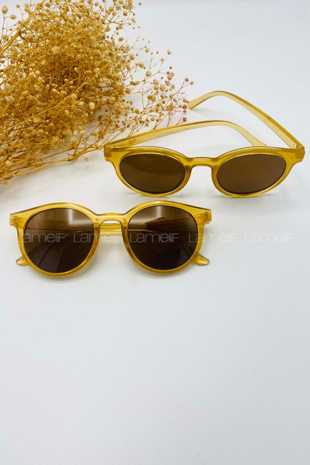Lamelif Ayris -Bal Çerçeve Kahve Cam- Güneş Gözlüğü