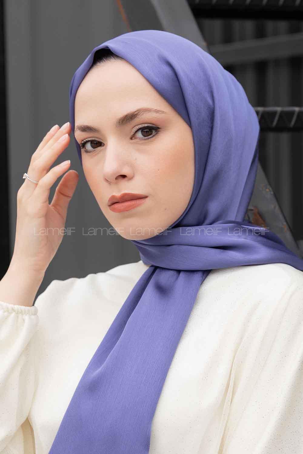 Lamelif Janjan Şal İndigo