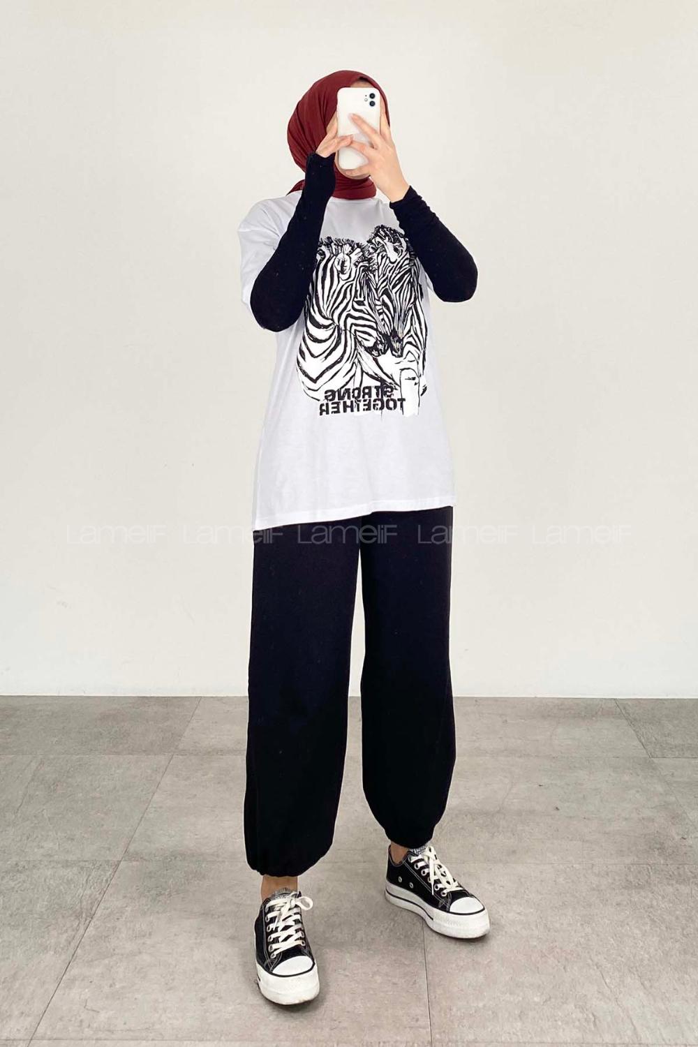 White Crew Neck Short Arm Cotton Printed T-shirt