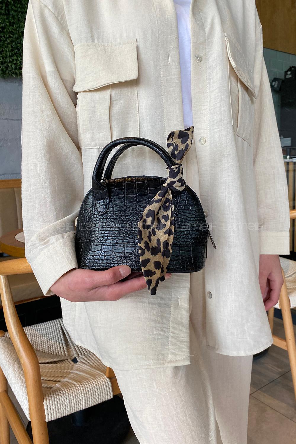 Black With Suspenders Skin Hand Bag Bag