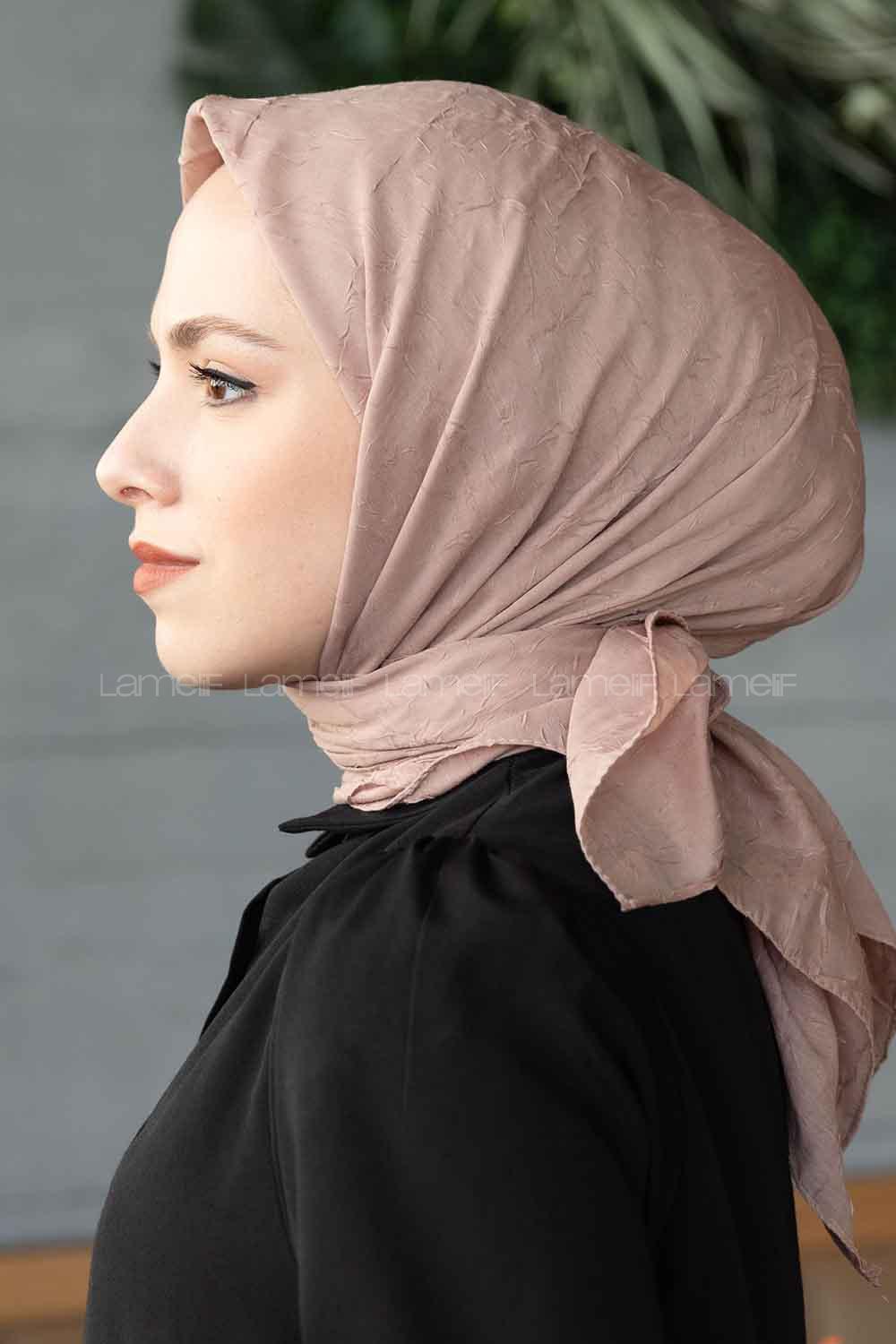 Lamelif Bambu Eşarp Koyu Vizon