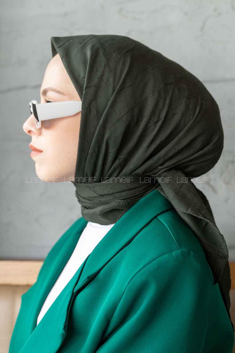 Lamelif Bambu Eşarp Koyu Yeşil