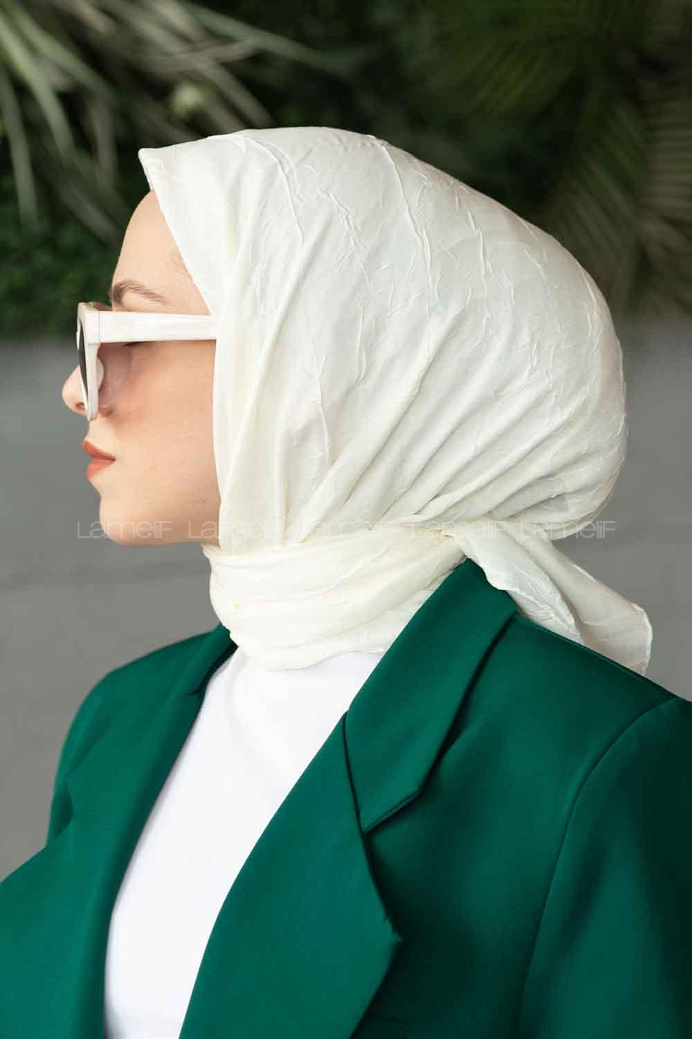 Lamelif Bambu Eşarp Krem