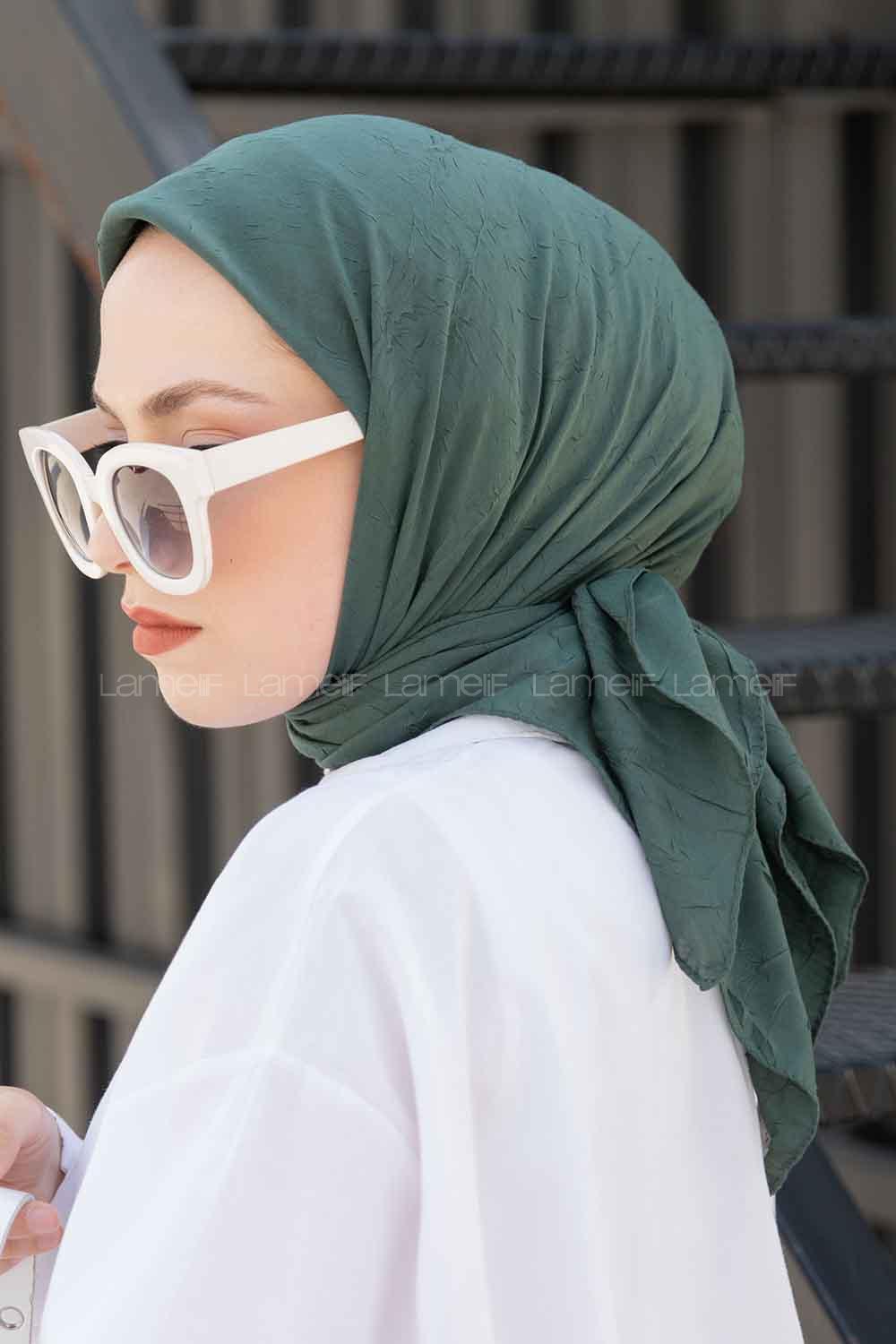 Lamelif Bambu Eşarp Nefti Yeşili