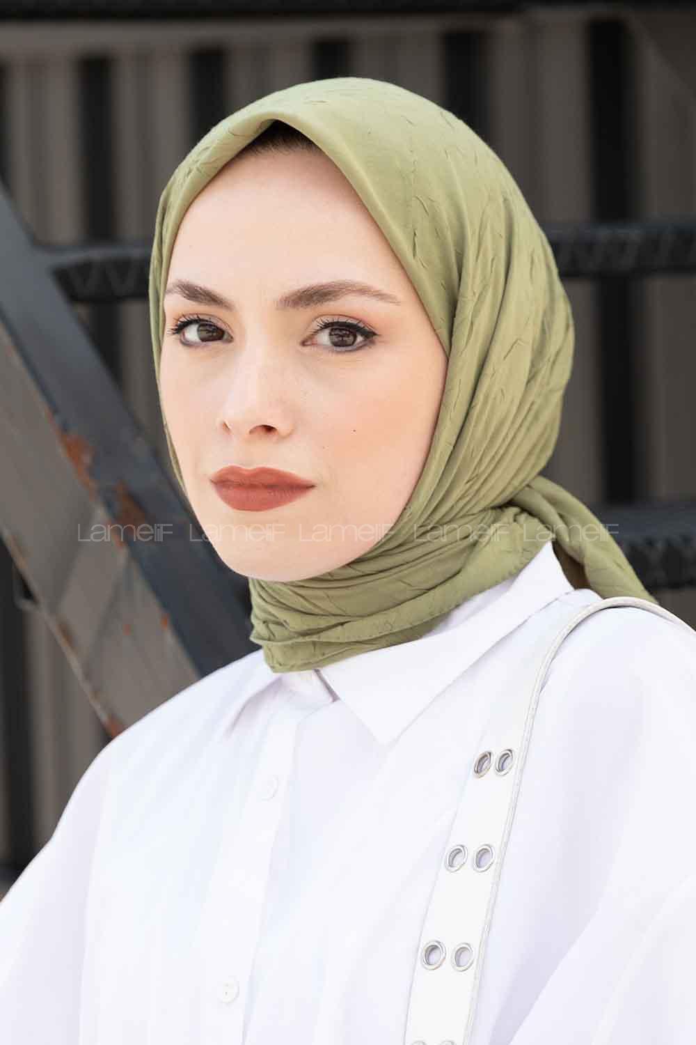 Lamelif Bambu Eşarp Açık Yeşil