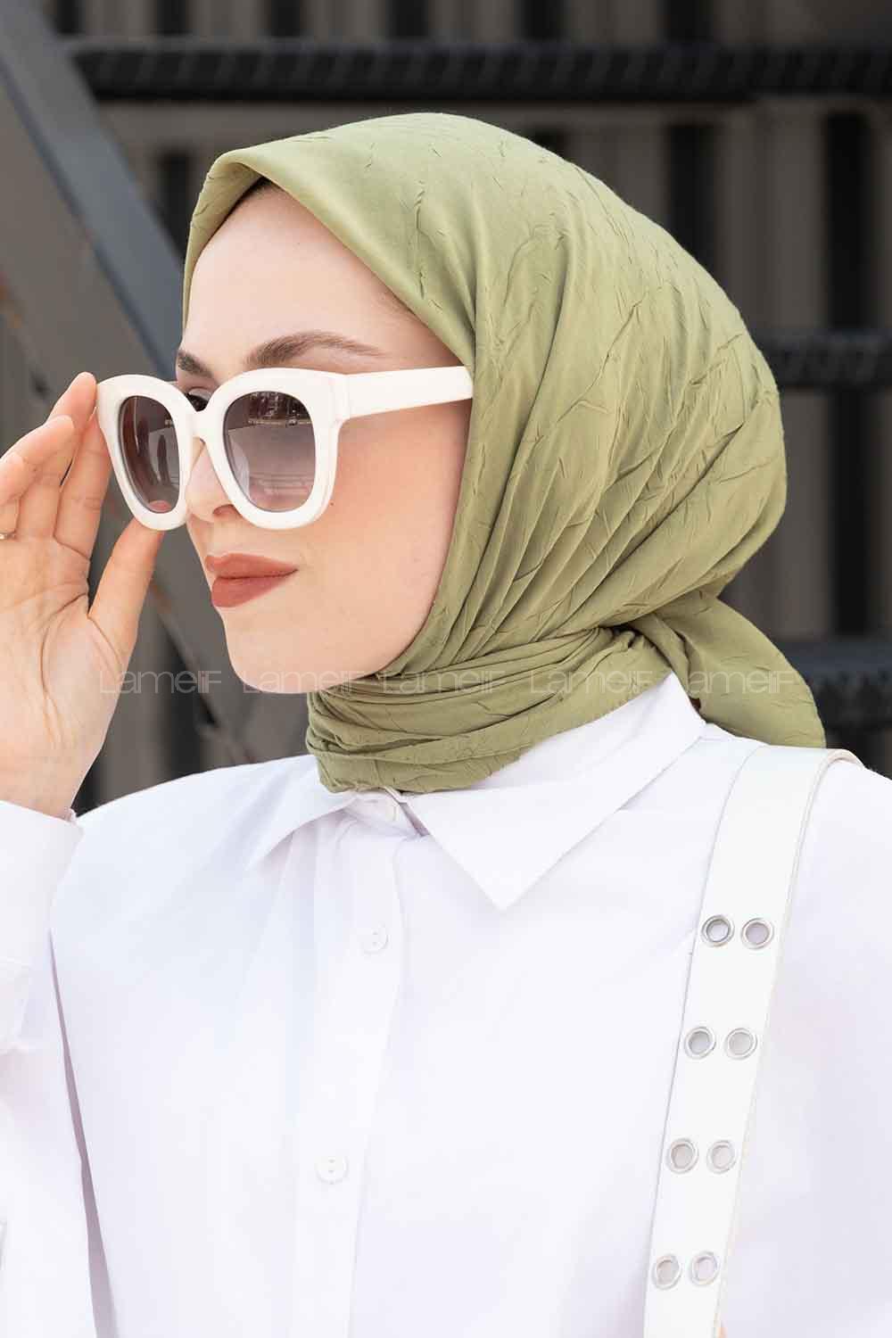 Lamelif Bambu Eşarp Açık Yeşil