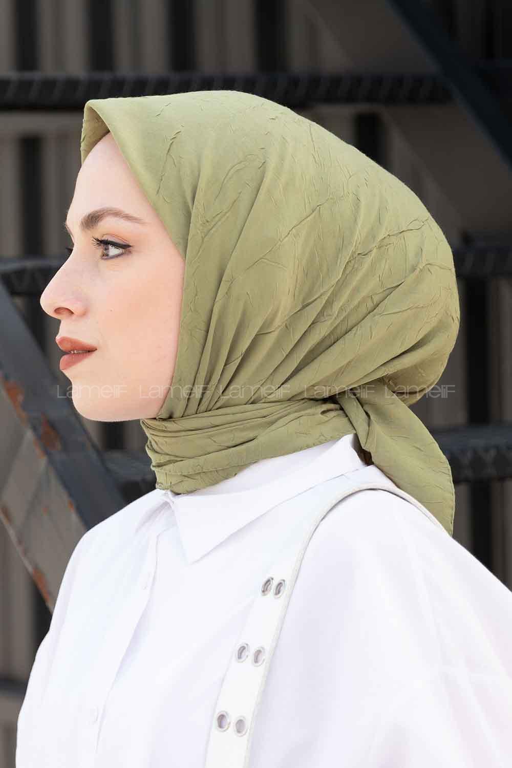 Lamelif Bambu Eşarp Açık Yeşil