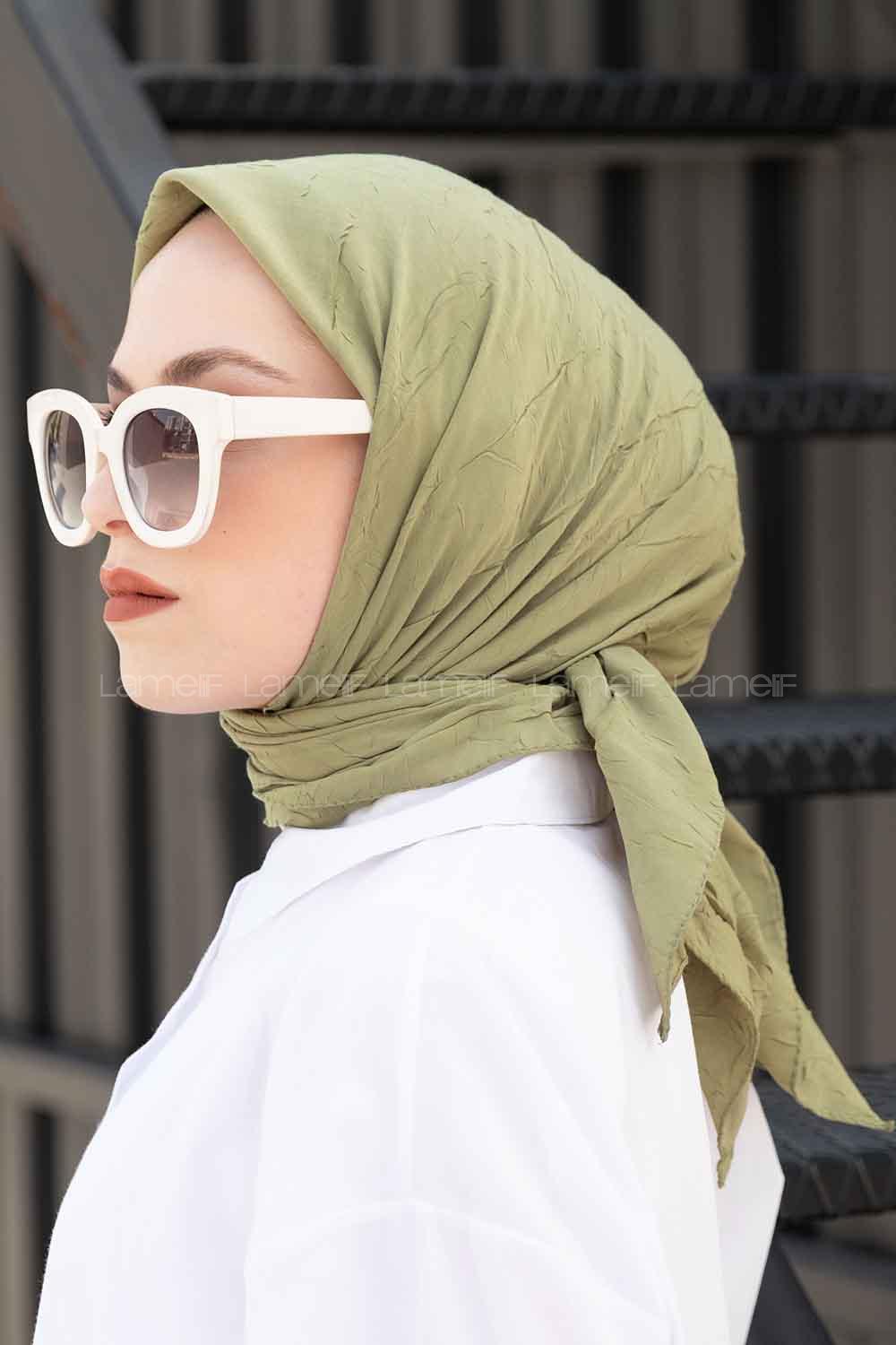 Lamelif Bambu Eşarp Açık Yeşil