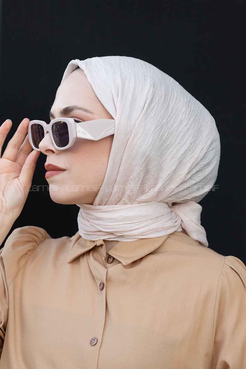 Lamelif Bambu Şal Açık Vizon