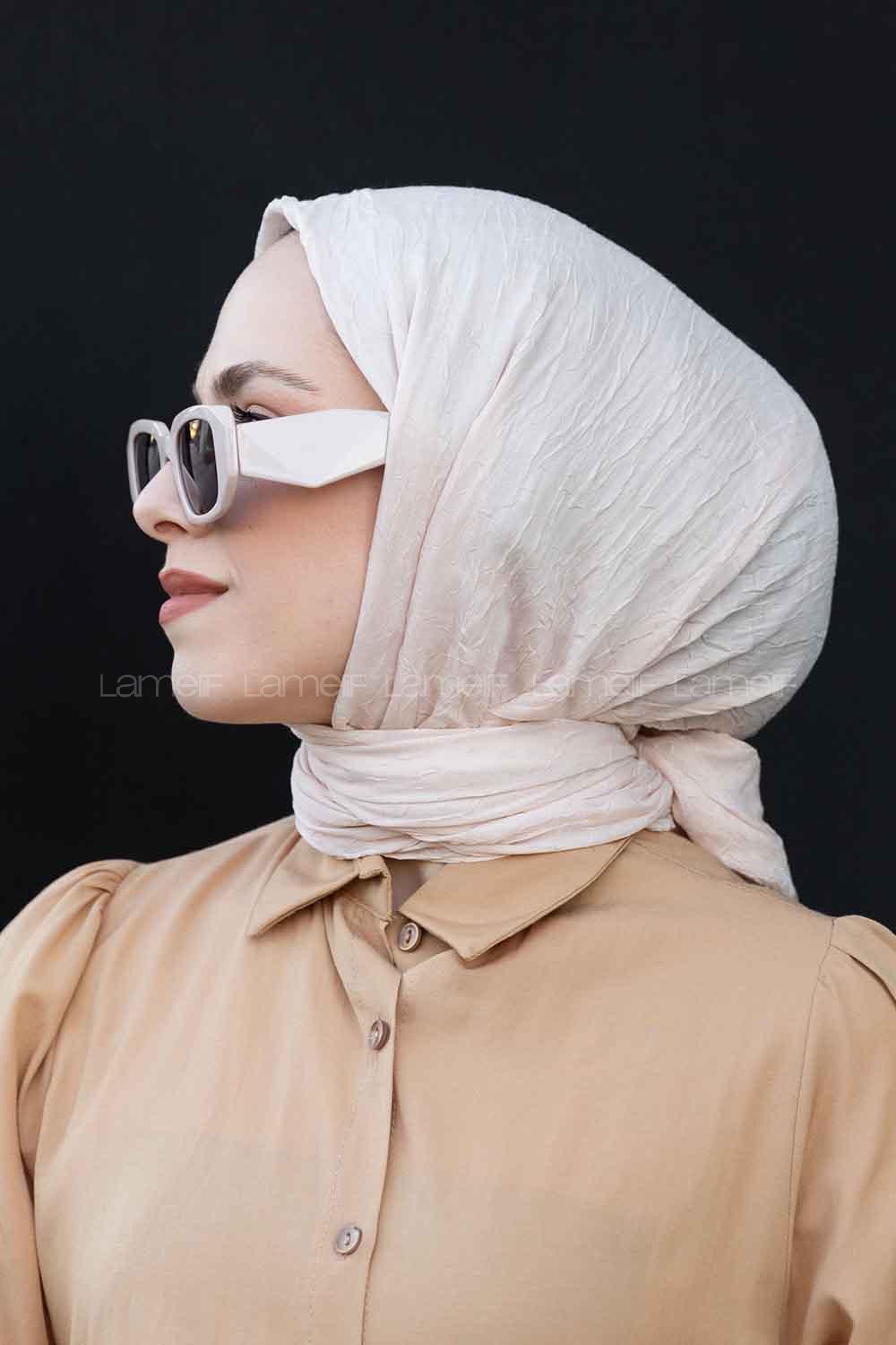 Lamelif Bambu Şal Açık Vizon