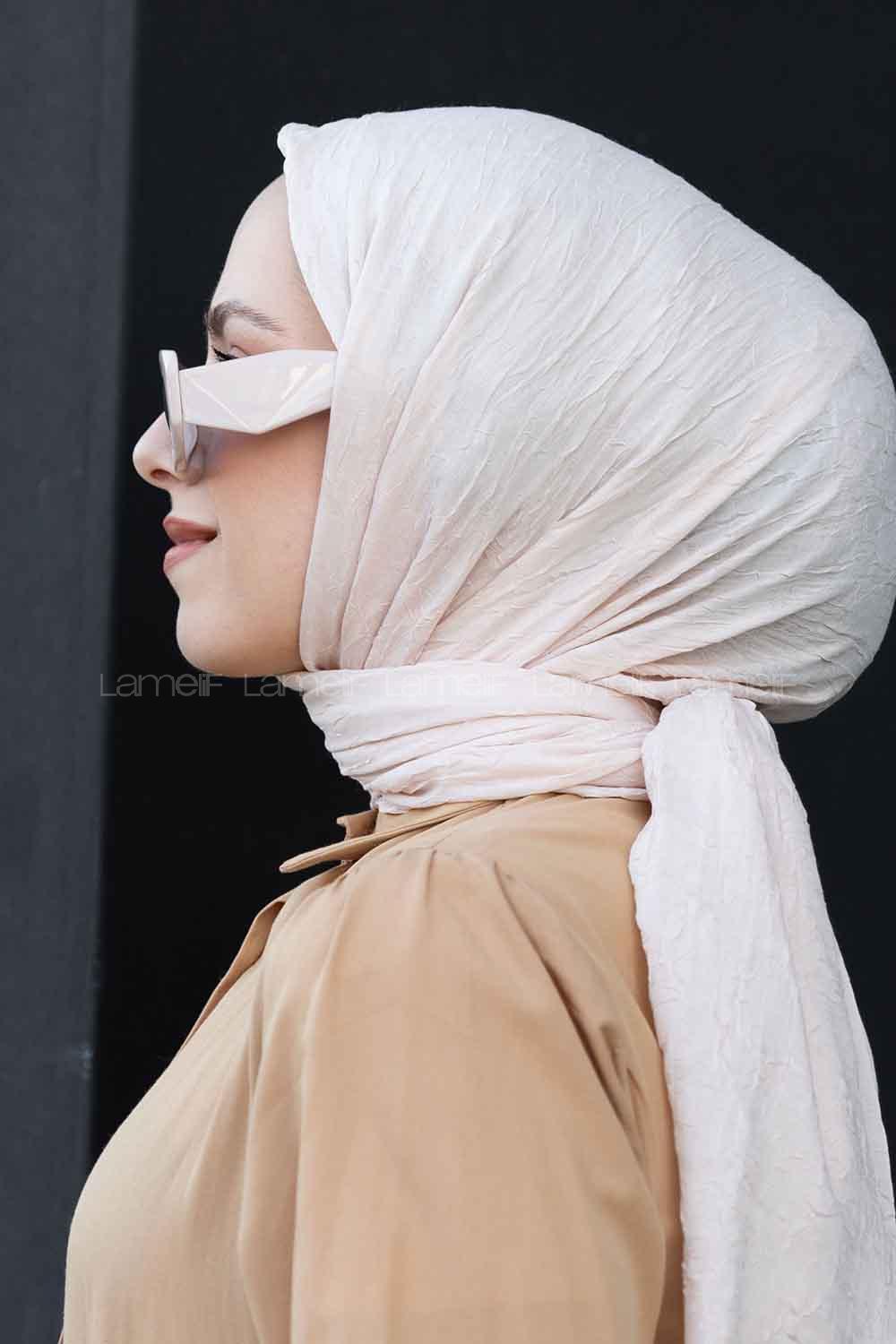 Lamelif Bambu Şal Açık Vizon