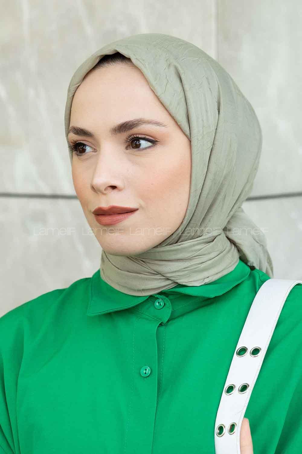 Lamelif Bambu Şal Açık Yeşil