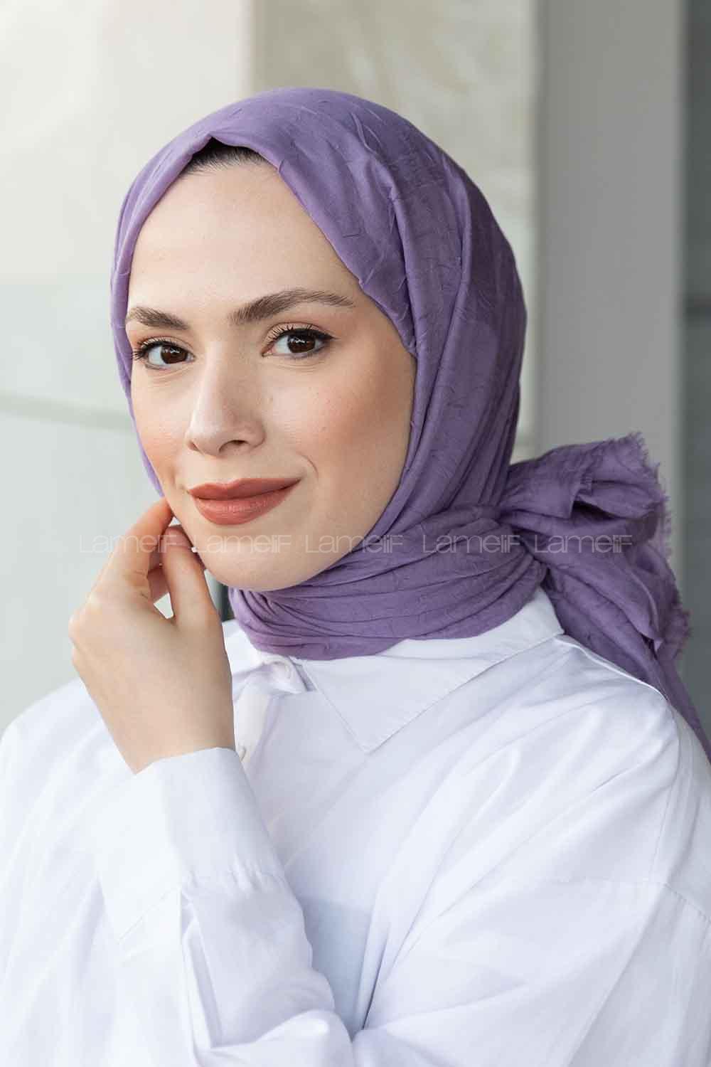 Syringa Cotton Fabric Straight Shawl