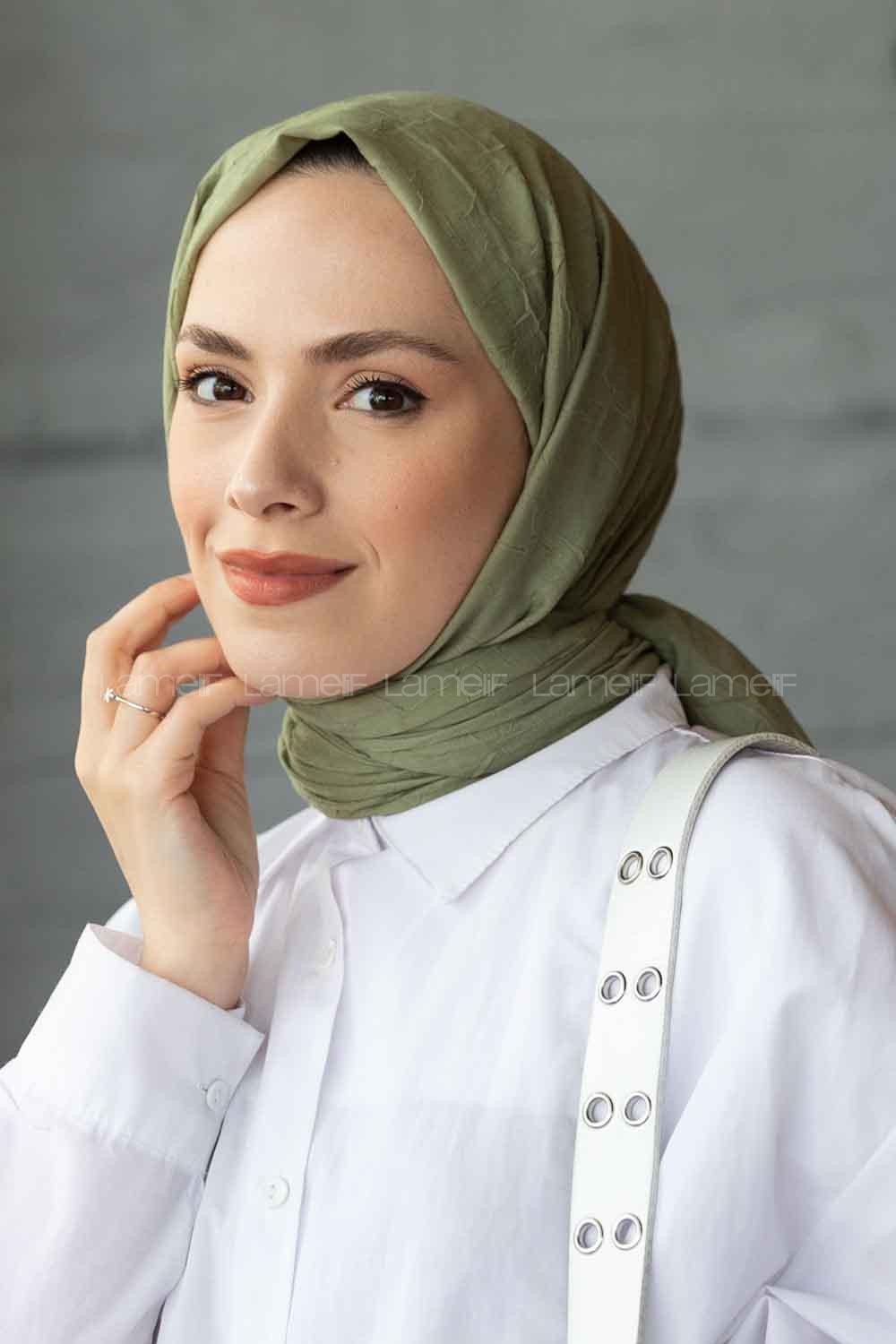 Lamelif Bambu Şal Mint Yeşili