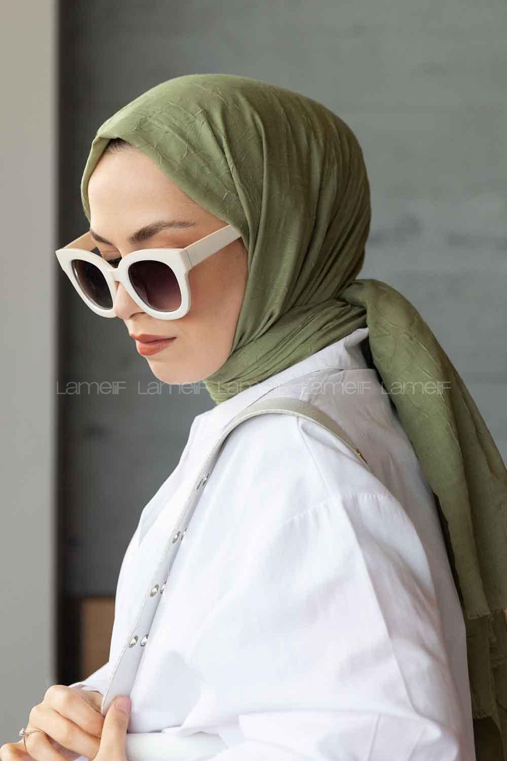 Lamelif Bambu Şal Mint Yeşili