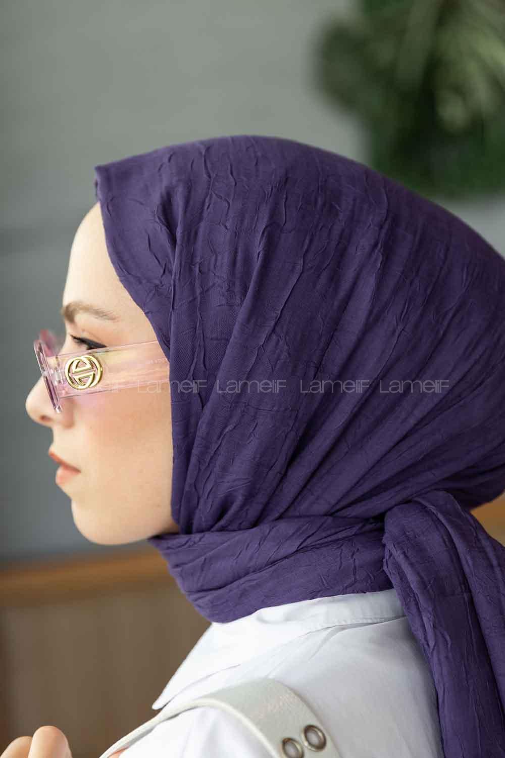 Lamelif Bambu Şal Morcivert